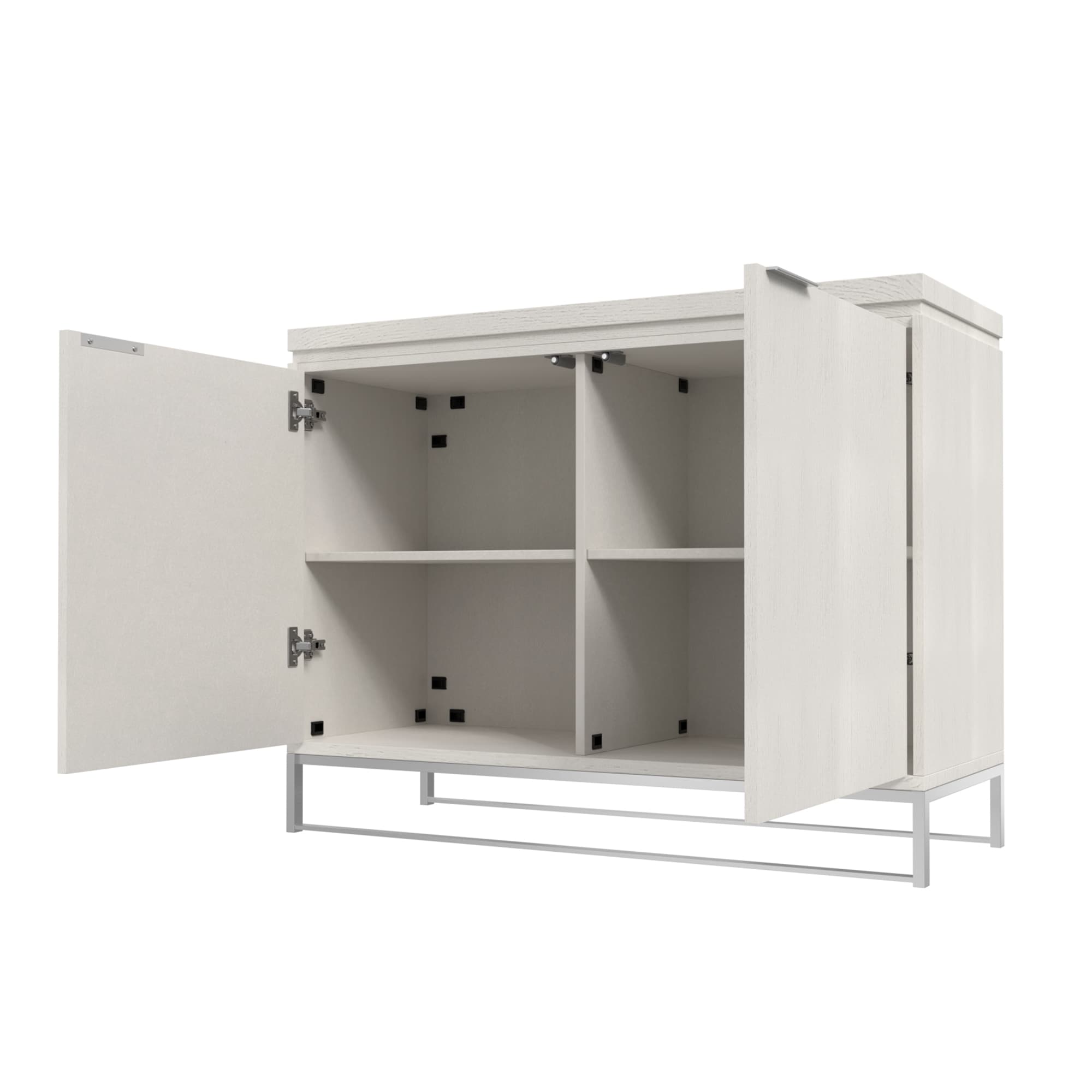 Gabinete de almacenamiento utilitario independiente blanco de MDF de 15.75 pulgadas de ancho x 31.5 pulgadas de alto CL-971S-K-GW-N de Clihome