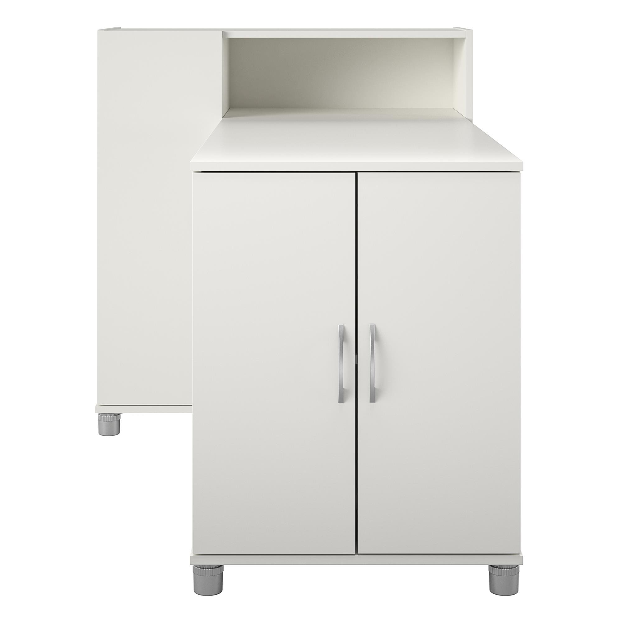 Mesa de centro Ameriwood Home Lory 59.61 pulgadas de ancho x 38.25 pulgadas de altura blanco Stipple 8757015COM