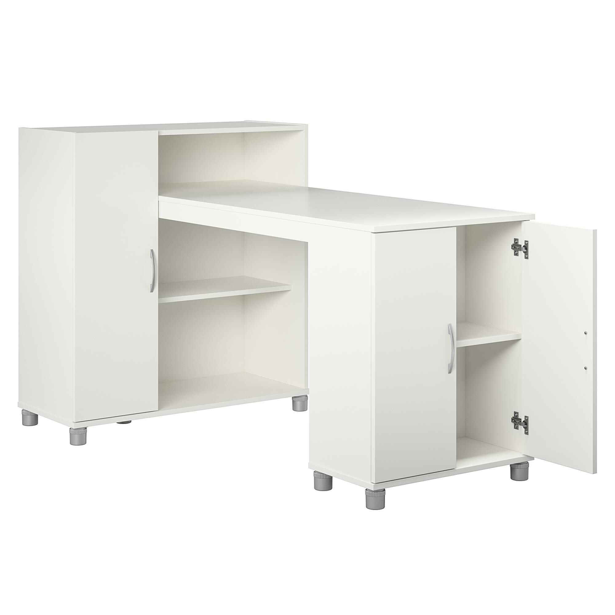 Mesa de centro Ameriwood Home Lory 59.61 pulgadas de ancho x 38.25 pulgadas de altura blanco Stipple 8757015COM