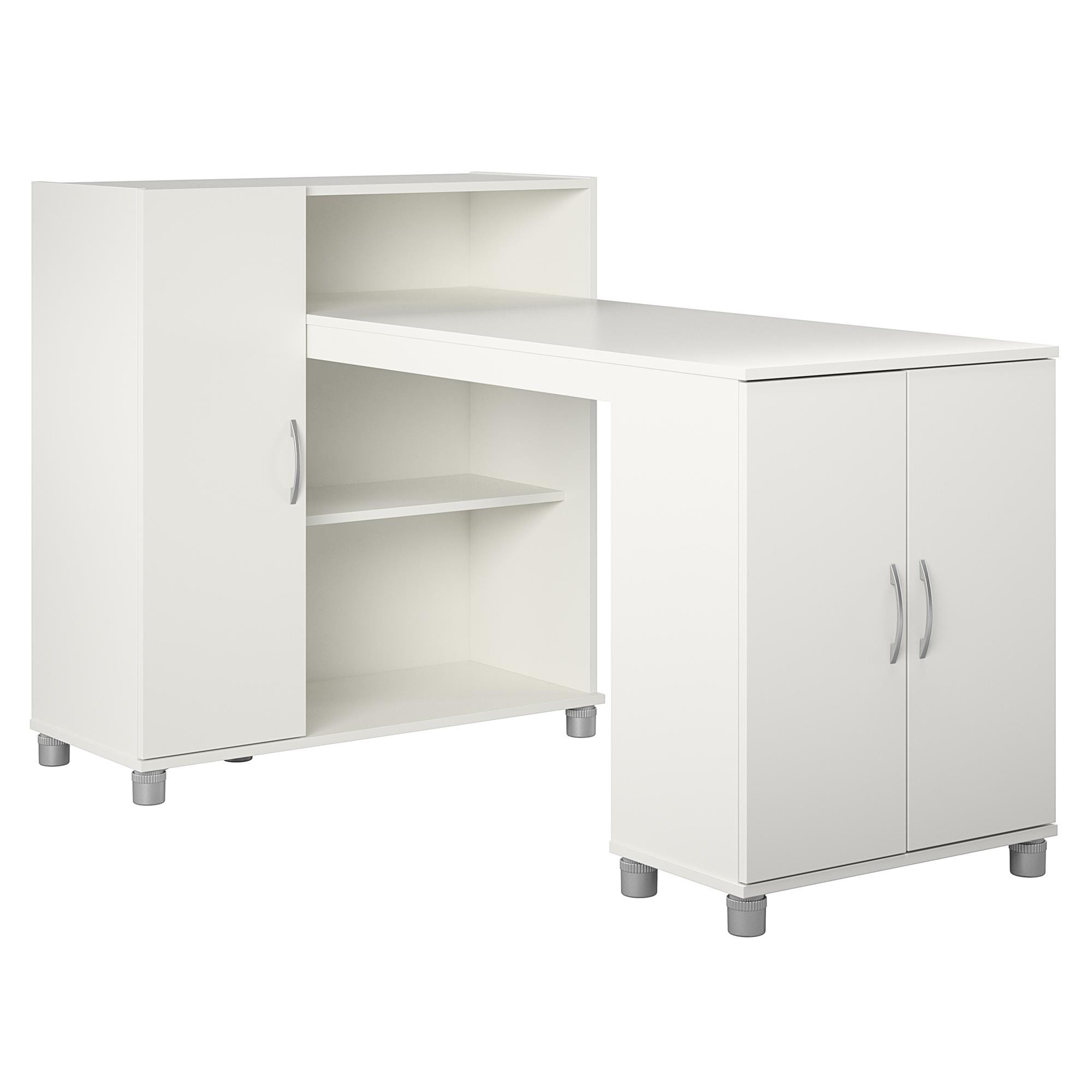 Mesa de centro Ameriwood Home Lory 59.61 pulgadas de ancho x 38.25 pulgadas de altura blanco Stipple 8757015COM