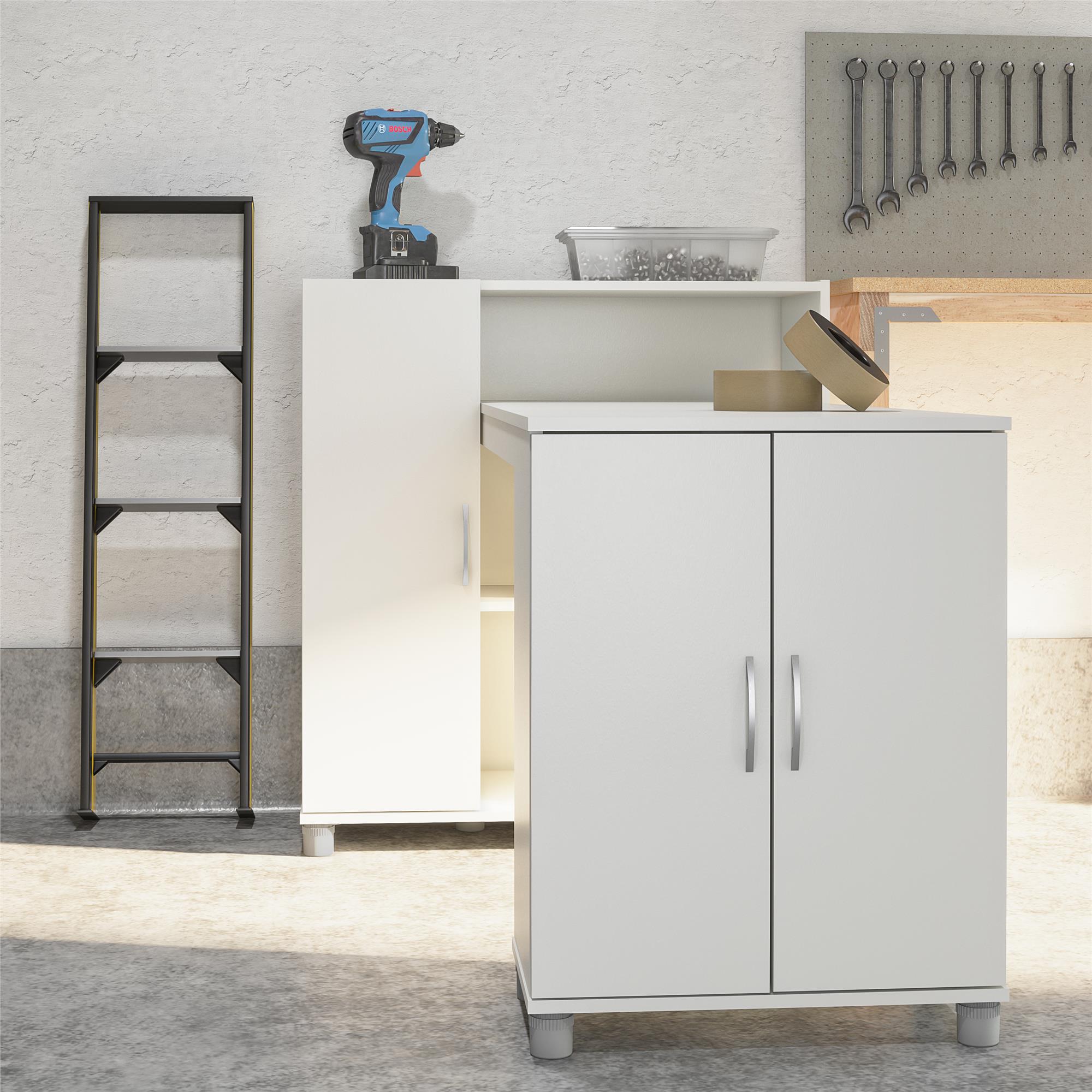 Mesa de centro Ameriwood Home Lory 59.61 pulgadas de ancho x 38.25 pulgadas de altura blanco Stipple 8757015COM