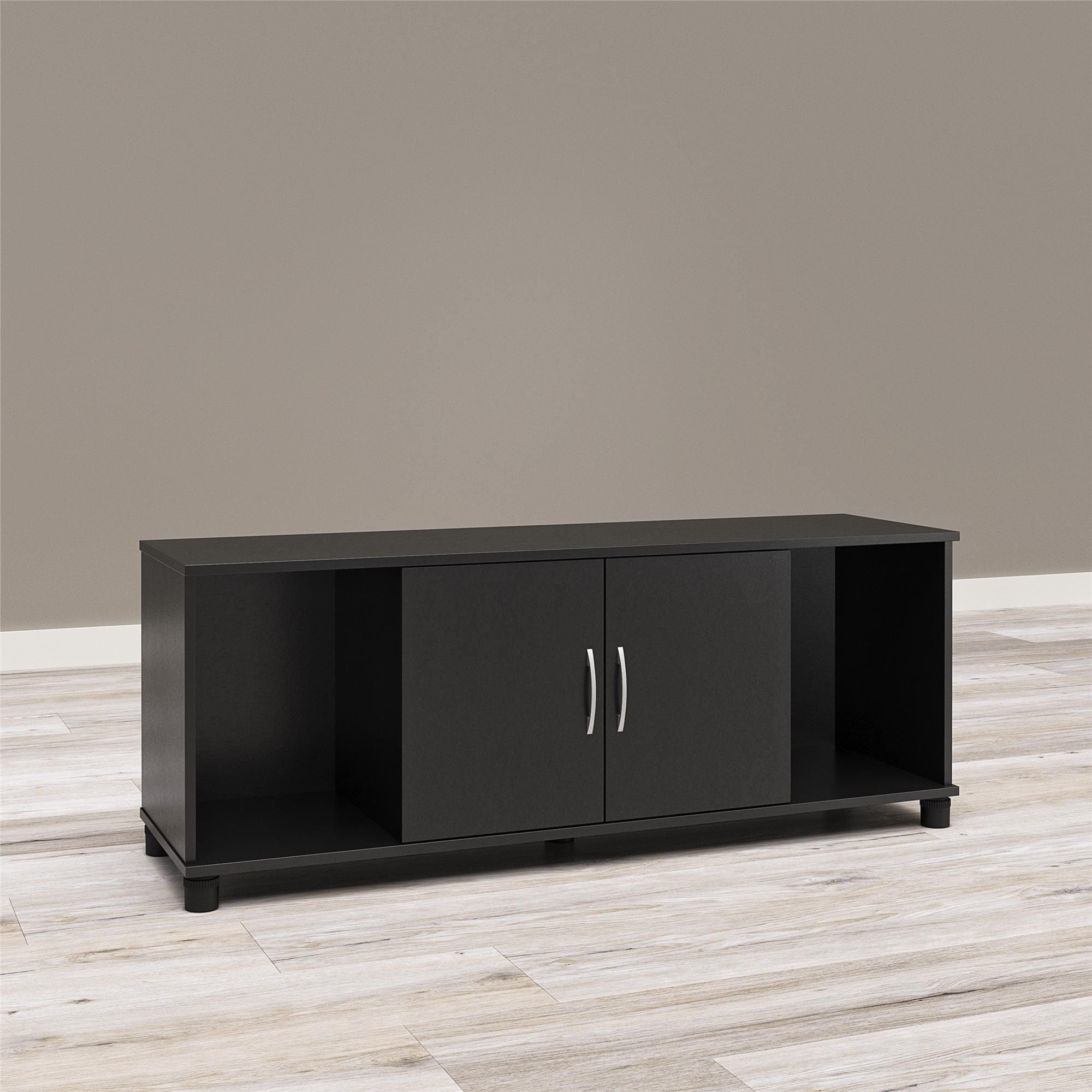 Mueble para el hogar Ameriwood Home Lory 53.58 pulgadas de ancho x 20.50 pulgadas de alto en textura negra con moteado 6004056COM