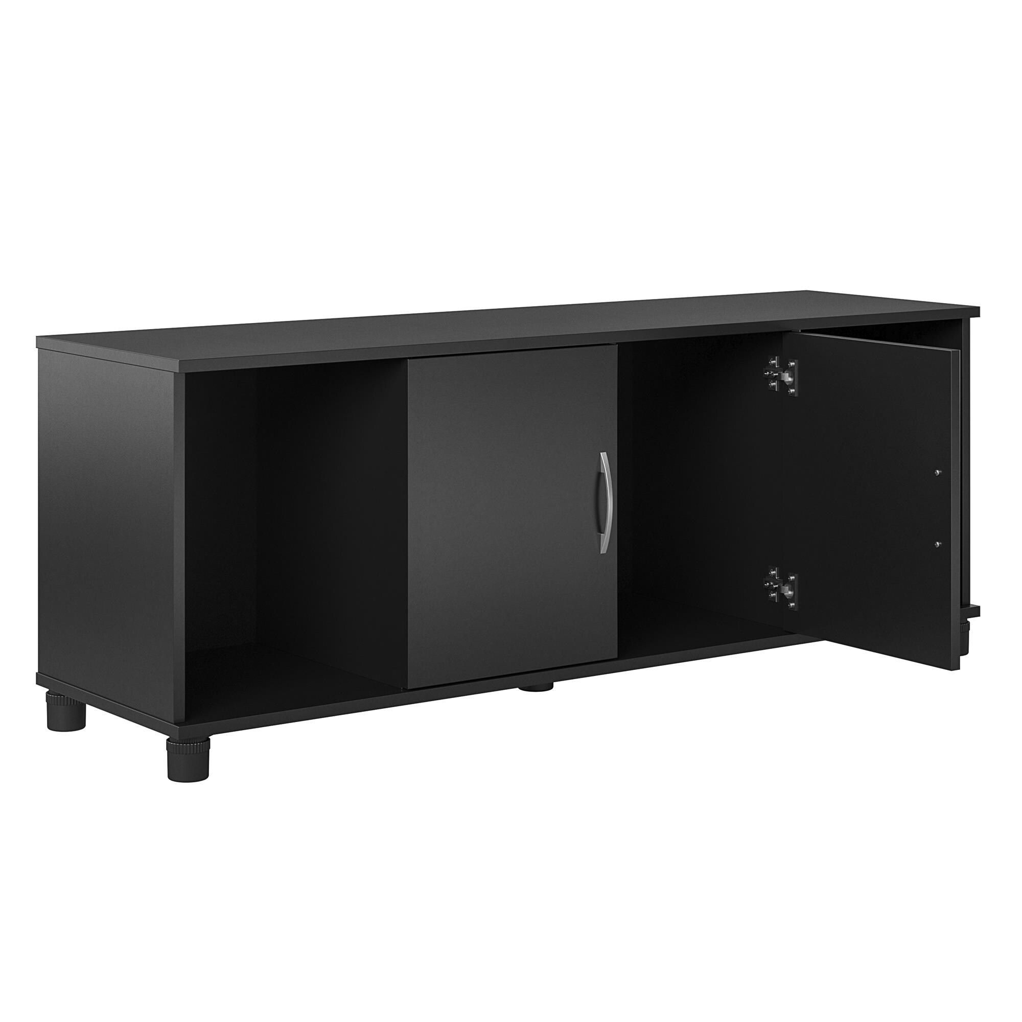 Mueble para el hogar Ameriwood Home Lory 53.58 pulgadas de ancho x 20.50 pulgadas de alto en textura negra con moteado 6004056COM