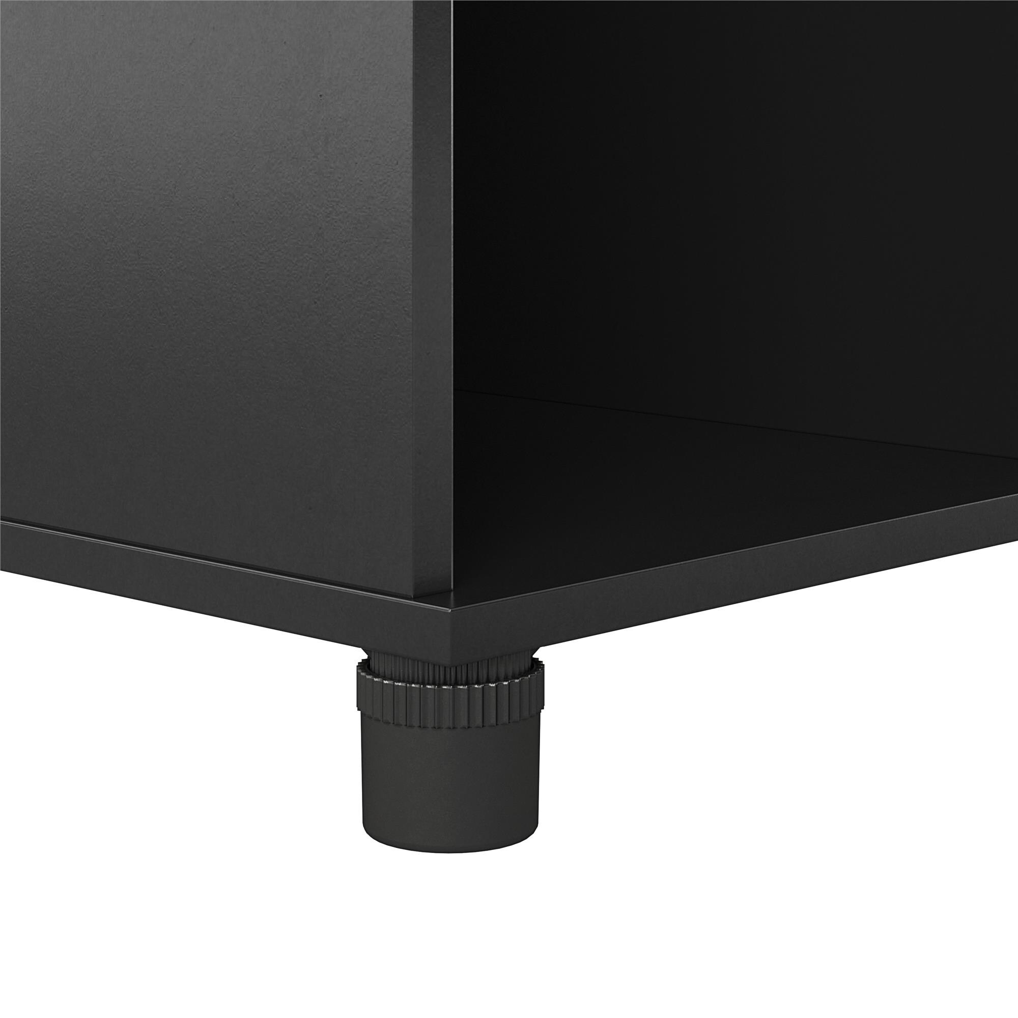Mueble para el hogar Ameriwood Home Lory 53.58 pulgadas de ancho x 20.50 pulgadas de alto en textura negra con moteado 6004056COM