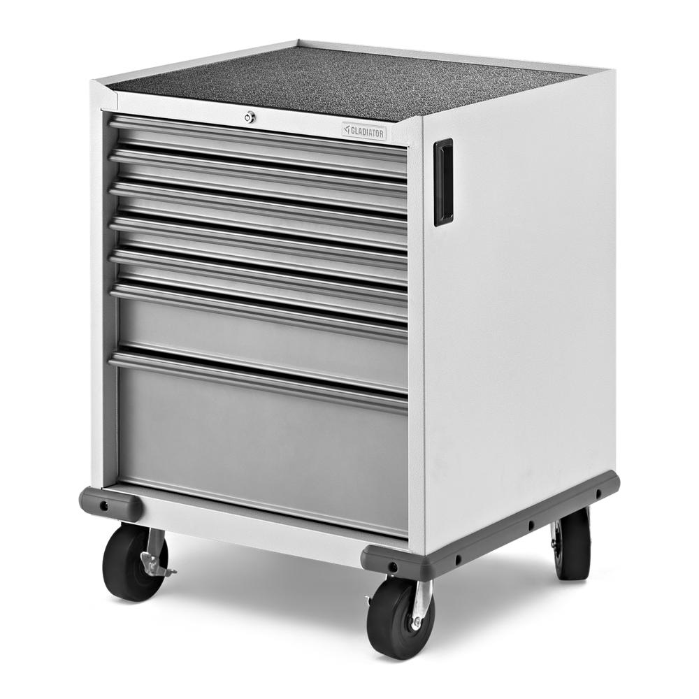 Gabinete de Garaje Autosoportante de Acero en Gris Premier Wall GearBox Gladiator de 28 pulgadas de ancho x 34.5 pulgadas de alto x 25.5 pulgadas de profundidad