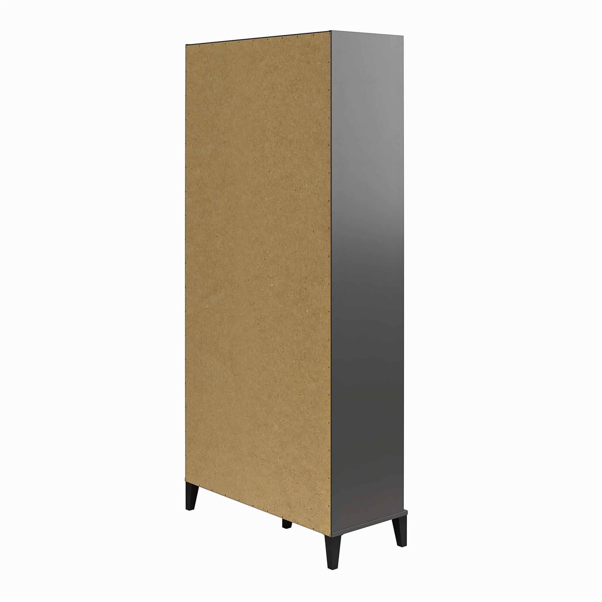 Gabinete de almacenamiento de utilidad independiente Graphite de aglomerado Ameriwood Home Amplus 35.67 pulgadas de ancho x 76.65 pulgadas de alto DE53529