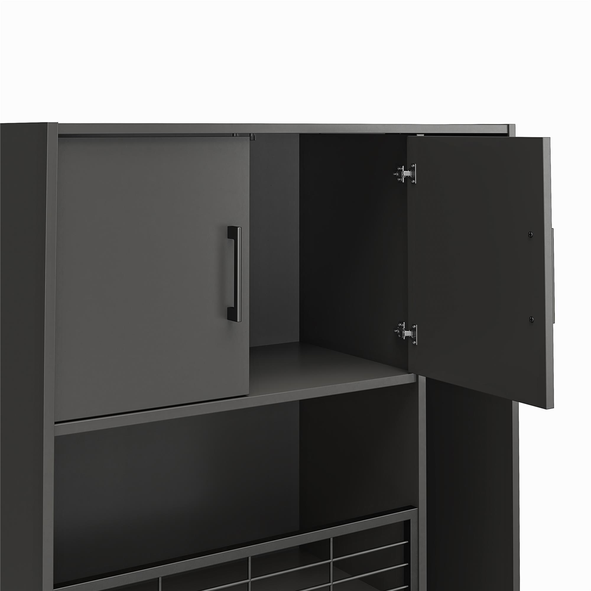 Gabinete de almacenamiento de utilidad independiente Graphite de aglomerado Ameriwood Home Amplus 35.67 pulgadas de ancho x 76.65 pulgadas de alto DE53529