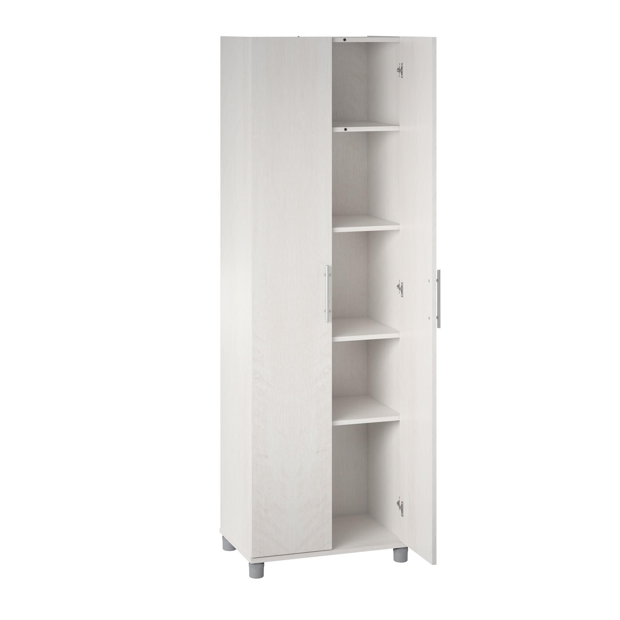 Gabinete de almacenamiento de utilidad independiente de roble magnolio de material compuesto de madera Systembuild Evolution Camberly de 23.68 pulgadas de ancho x 74.32 pulgadas de alto 2579341COM