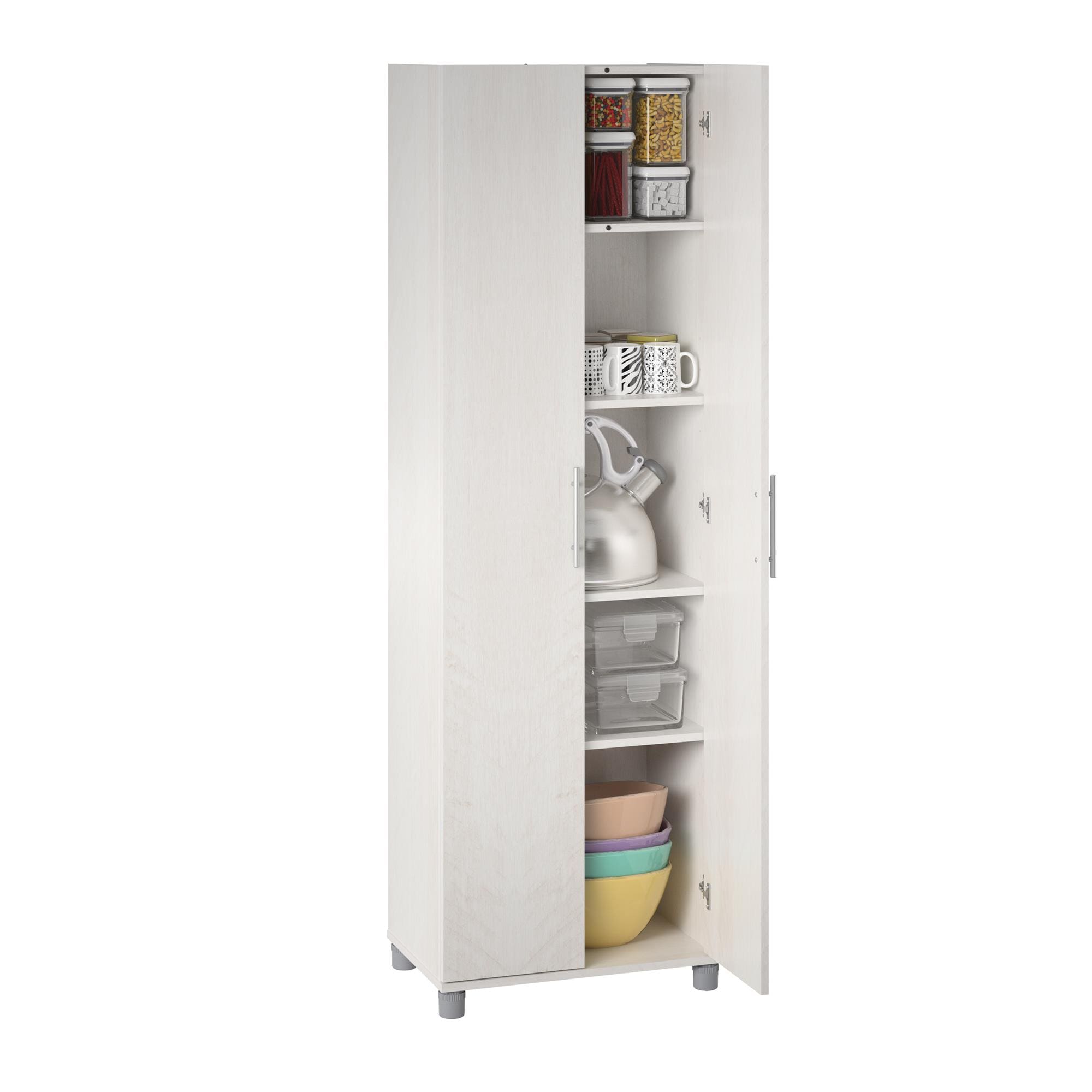 Gabinete de almacenamiento de utilidad independiente de roble magnolio de material compuesto de madera Systembuild Evolution Camberly de 23.68 pulgadas de ancho x 74.32 pulgadas de alto 2579341COM