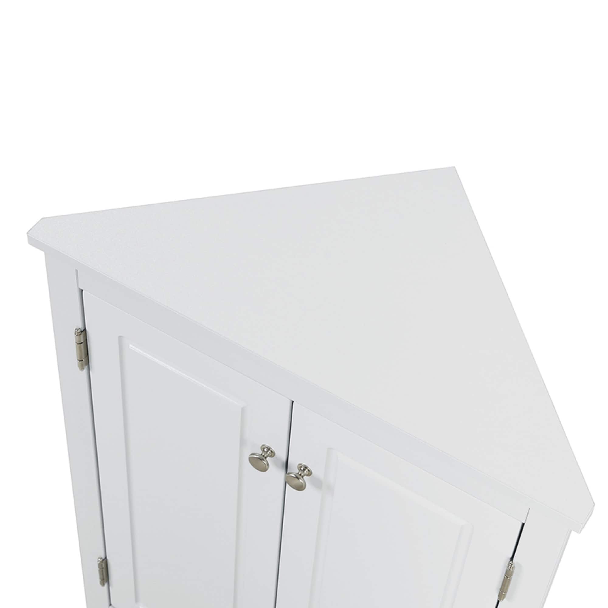 Gabinete de almacenamiento utilitario montado en la pared de composite de madera blanco ModernLuxe de 17.2 pulgadas de ancho x 31.5 pulgadas de alto L-WF291467AAK