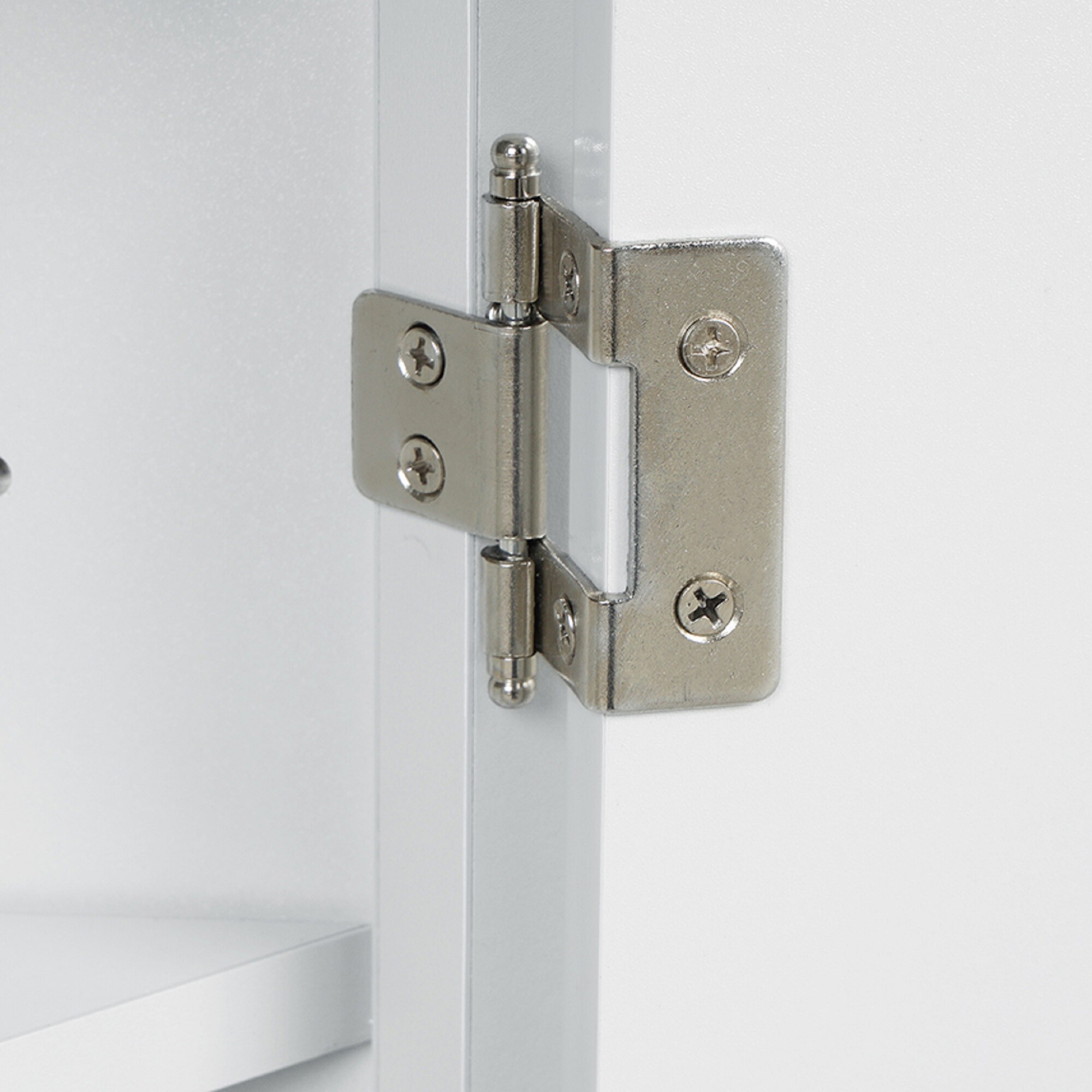 Gabinete de almacenamiento utilitario montado en la pared de composite de madera blanco ModernLuxe de 17.2 pulgadas de ancho x 31.5 pulgadas de alto L-WF291467AAK