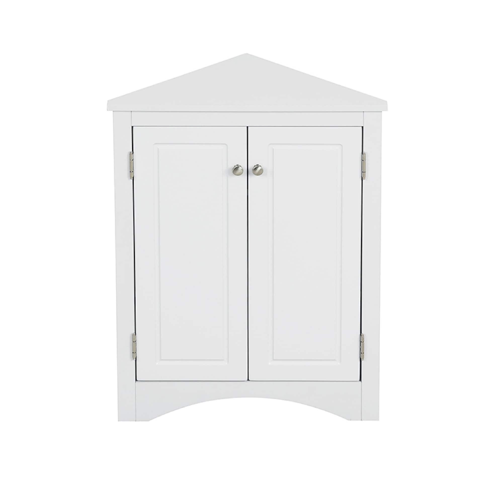 Gabinete de almacenamiento utilitario montado en la pared de composite de madera blanco ModernLuxe de 17.2 pulgadas de ancho x 31.5 pulgadas de alto L-WF291467AAK