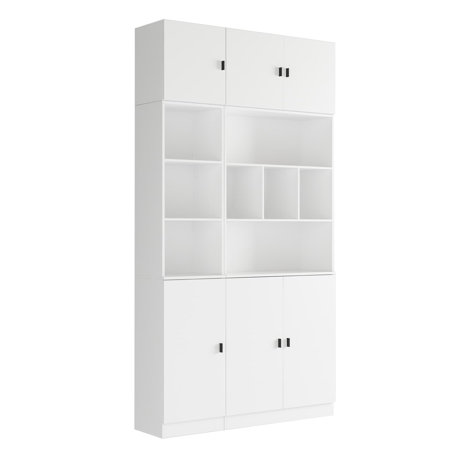 Gabinete de almacenamiento utilitario independiente de MDF blanco FUFU&GAGA de 47.2 pulgadas de ancho x 87.7 pulgadas de alto KF210157+159+163
