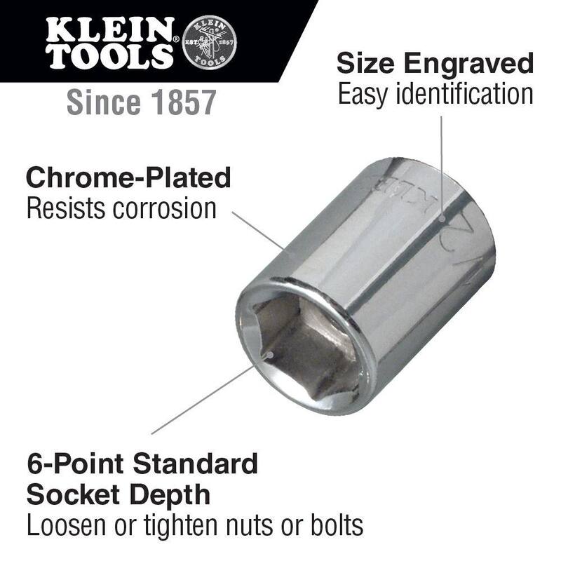 Juego de llaves de dado de 1/4 de pulgada Klein Tools (13 piezas) - 65500