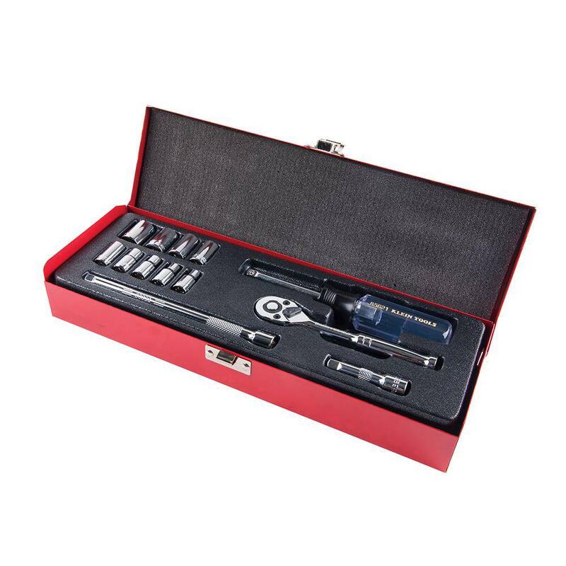 Juego de llaves de dado de 1/4 de pulgada Klein Tools (13 piezas) - 65500