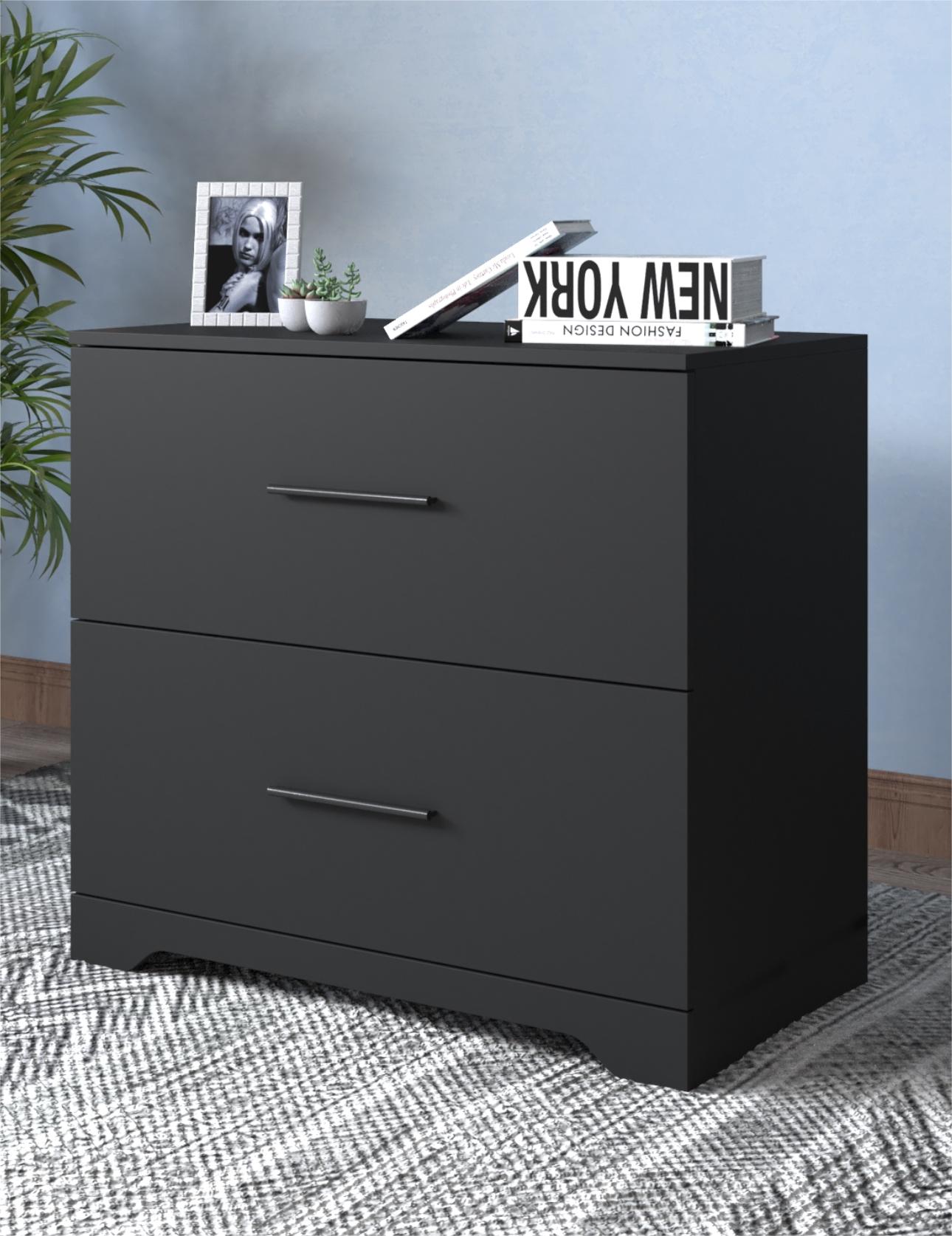 Gabinete de almacenamiento de utilidad independiente negro de aglomerado ZAKLOOP de 16.5 pulgadas de ancho por 27.5 pulgadas de alto