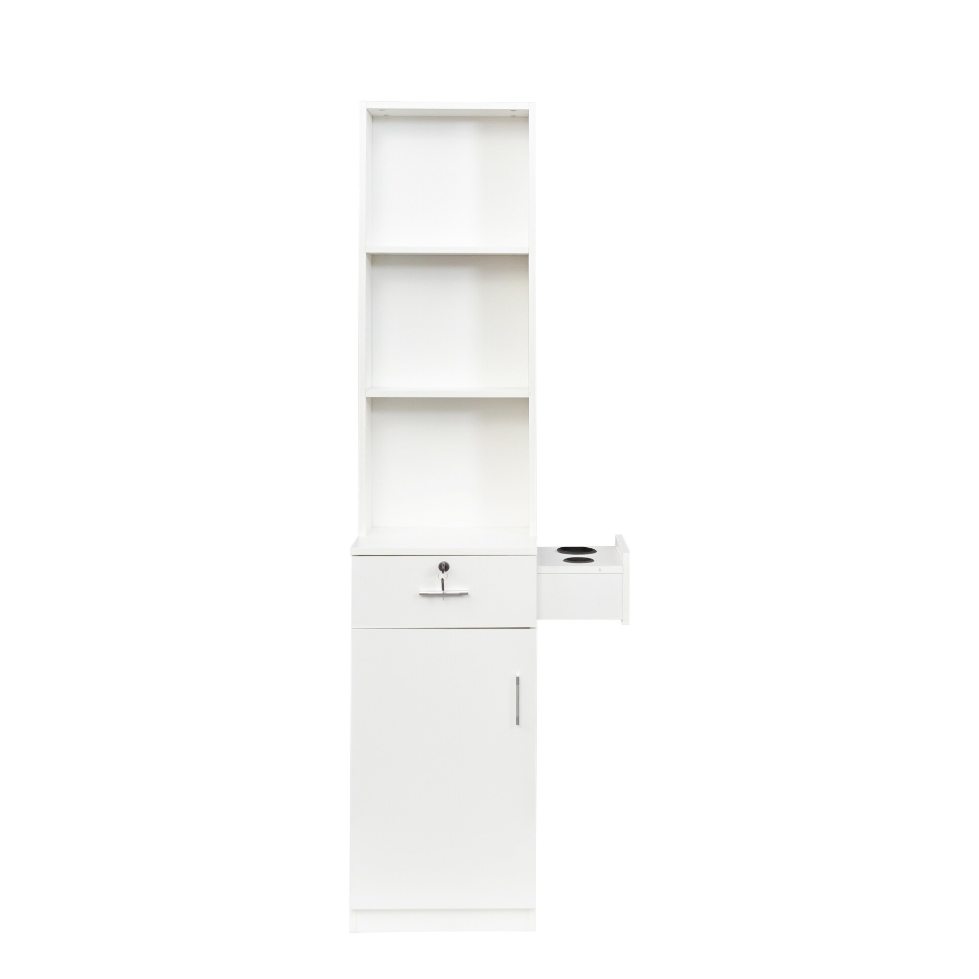 Gabinete de almacenamiento de utilidad independiente blanco de MDF ZAKLOOP de 12.99 pulgadas de ancho x 70.87 pulgadas de alto WU1811110550