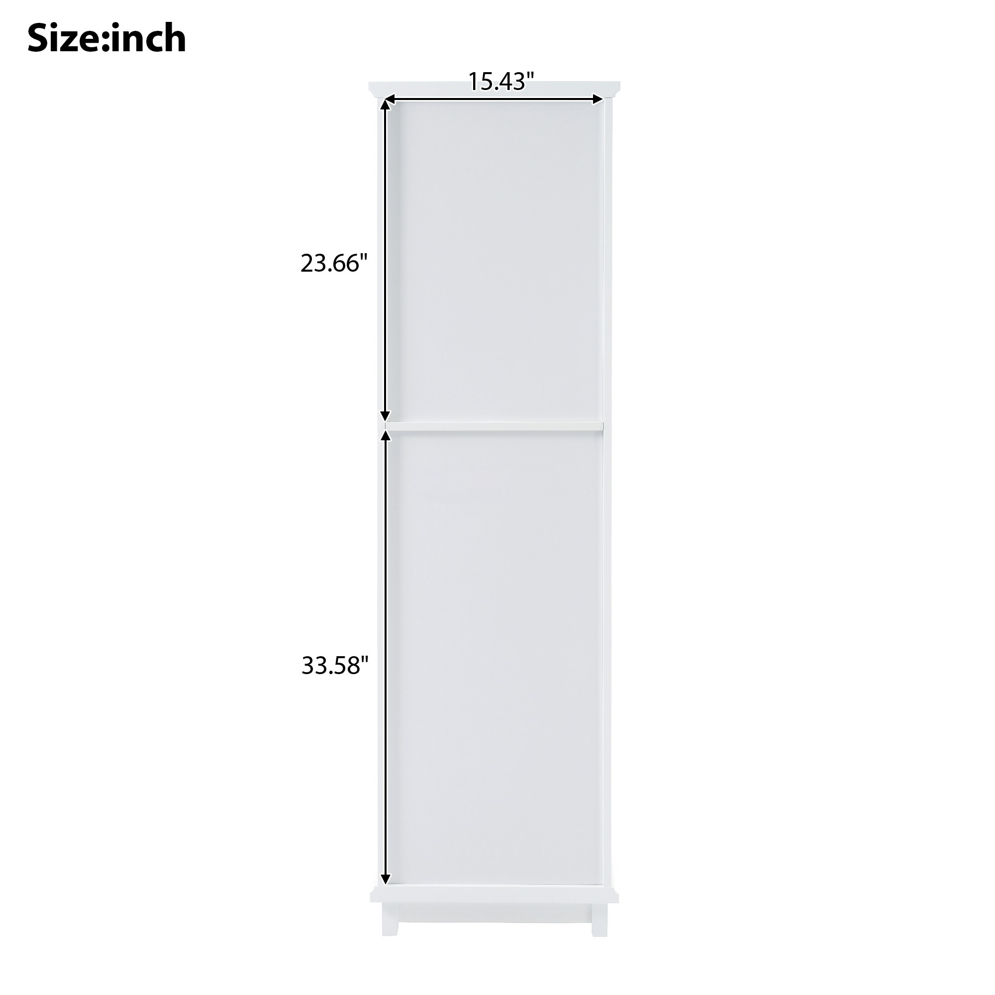 Gabinete de almacenamiento utilitario independiente de MDF blanco ZAKLOOP 17.76 W x 62.99 H XU1396127382