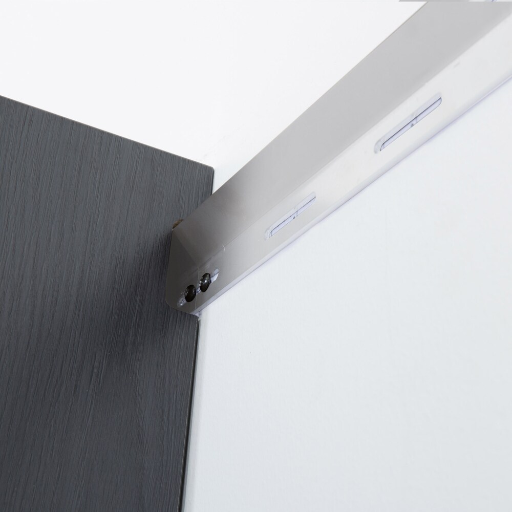 Sistema de almacenamiento para garaje en gris metálico de madera con 4 gabinetes de 64 pulgadas de ancho x 79 pulgadas de alto x 20 pulgadas de profundidad Klair Living AST-B2CD