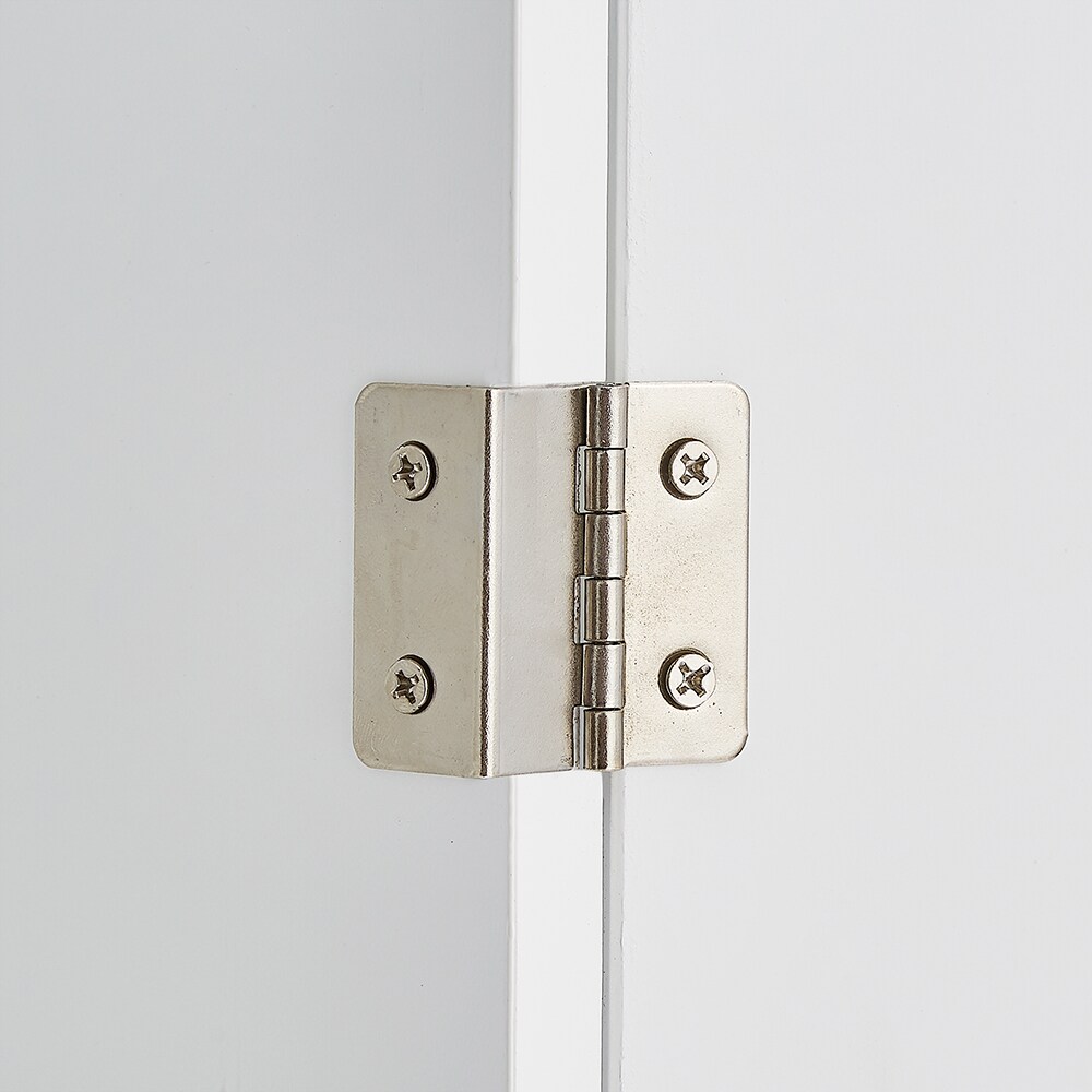 Gabinete de almacenamiento de utilidad blanco de 15.7 pulgadas de ancho x 70 pulgadas de alto montado en la pared de compuesto de madera ModernLuxe L-WF299282AAK