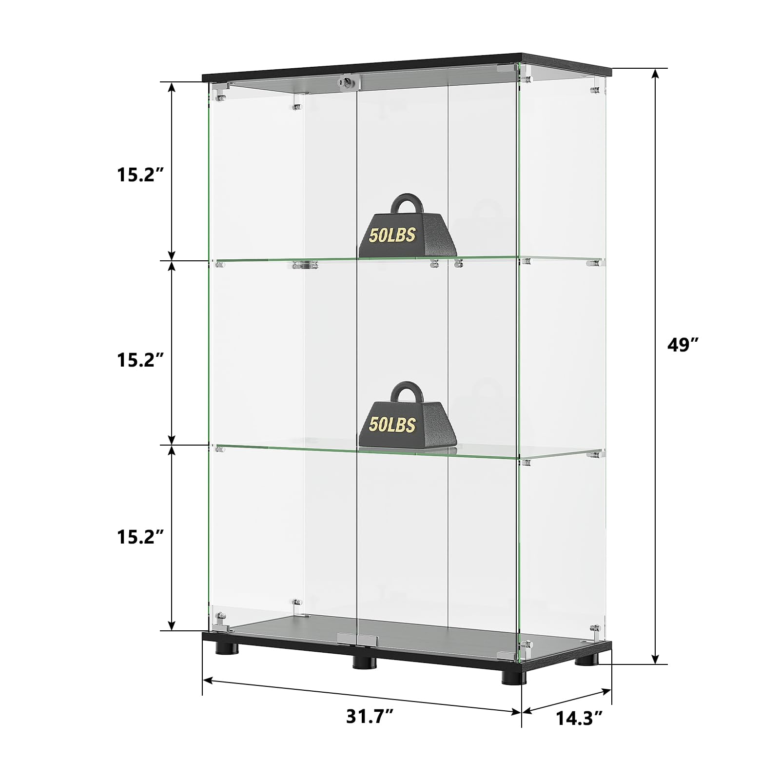 Gabinete de almacenamiento de utilidad independiente de madera negra de 32 pulgadas de ancho x 64 pulgadas de alto FurniFusion SF-Y-B10400523D