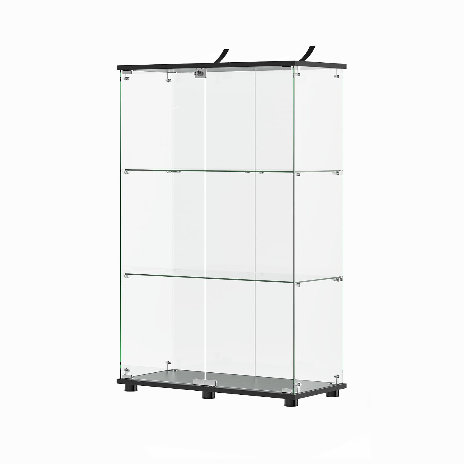 Gabinete de almacenamiento de utilidad independiente de madera negra de 32 pulgadas de ancho x 64 pulgadas de alto FurniFusion SF-Y-B10400523D