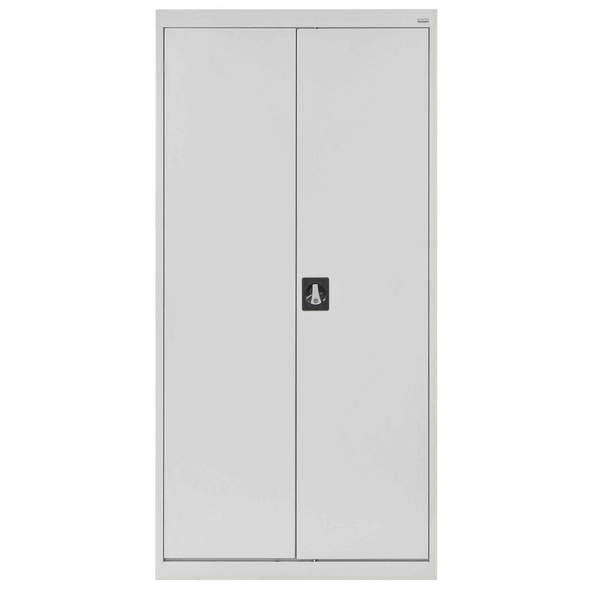 Gabinete de garaje de acero independiente en gris de 36 pulgadas de ancho x 72 pulgadas de alto x 18 pulgadas de profundidad Sandusky EACR361872-05