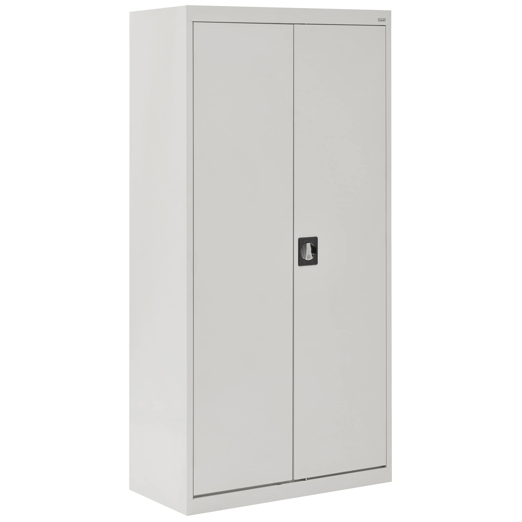 Gabinete de garaje de acero independiente en gris de 36 pulgadas de ancho x 72 pulgadas de alto x 18 pulgadas de profundidad Sandusky EACR361872-05