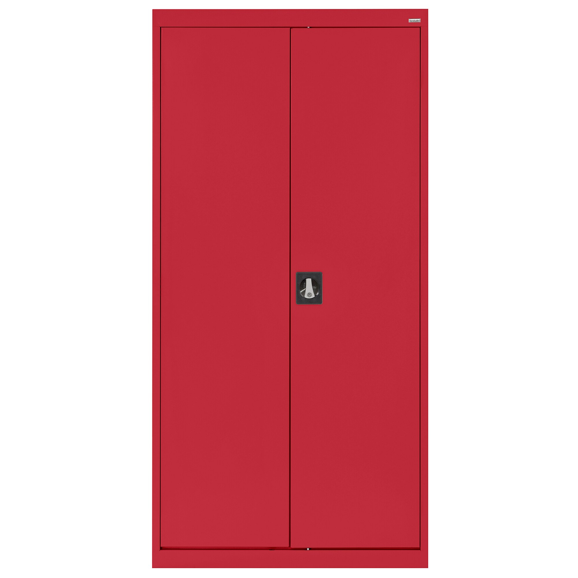 Gabinete de garaje independiente de acero en rojo de 36 pulgadas de ancho x 72 pulgadas de alto x 18 pulgadas de profundidad de Sandusky EACR361872-01