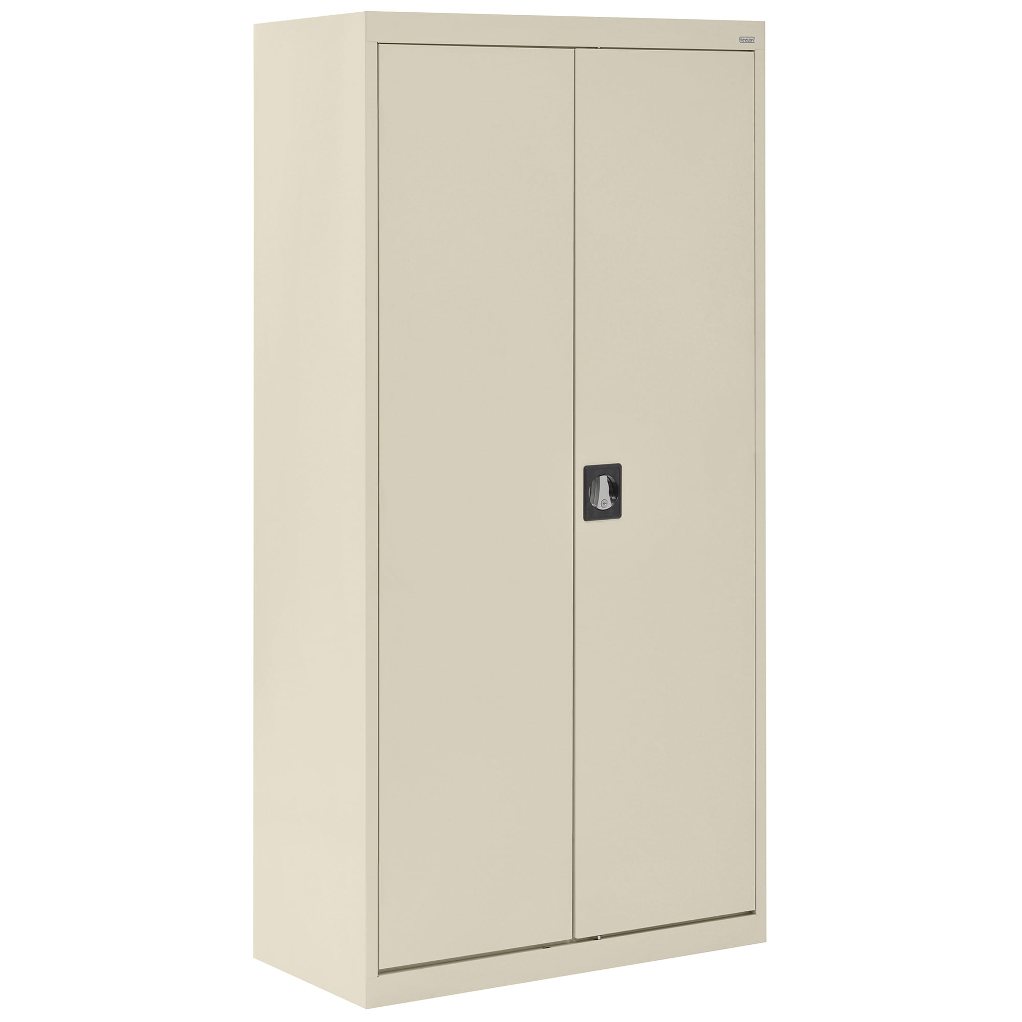 Gabinete de garaje de acero independiente en color marrón/beige de 36 pulgadas de ancho x 72 pulgadas de alto x 18 pulgadas de profundidad de Sandusky EACR361872-07