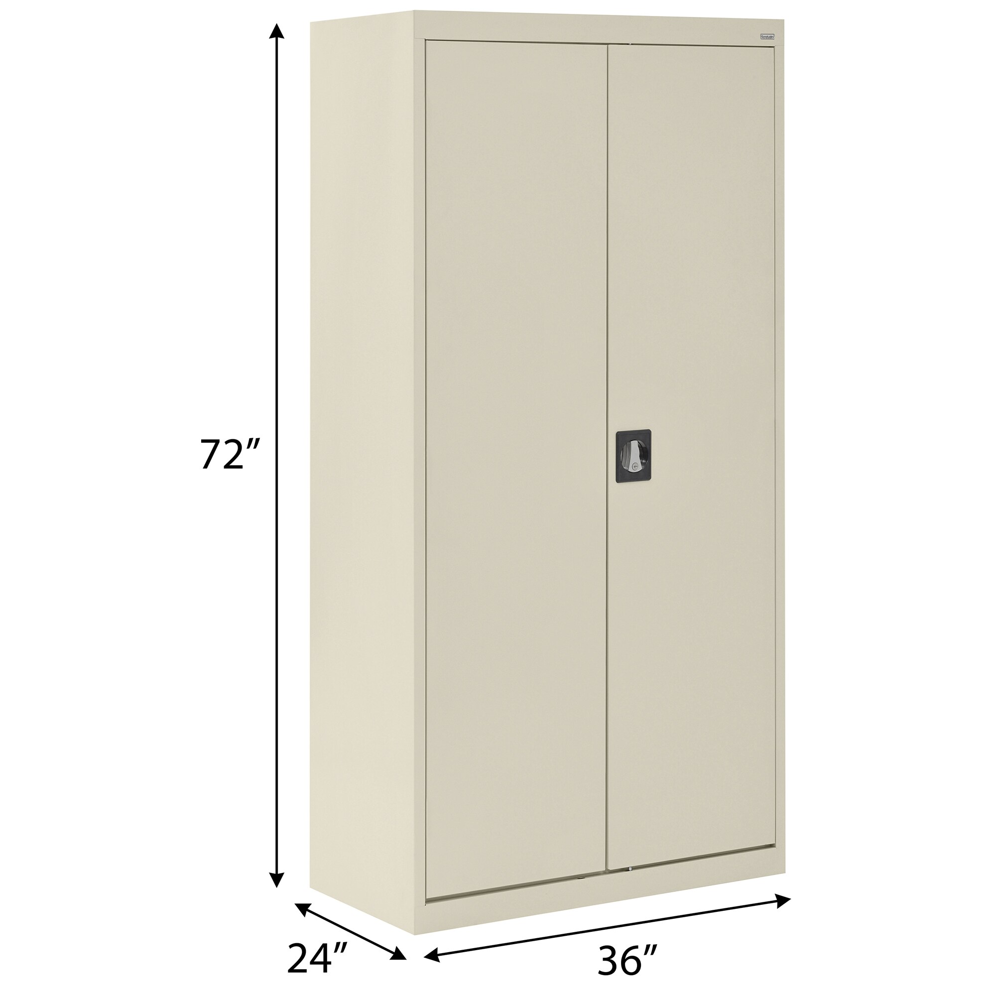 Gabinete de garaje de acero independiente en color marrón/beige de 36 pulgadas de ancho x 72 pulgadas de alto x 18 pulgadas de profundidad de Sandusky EACR361872-07