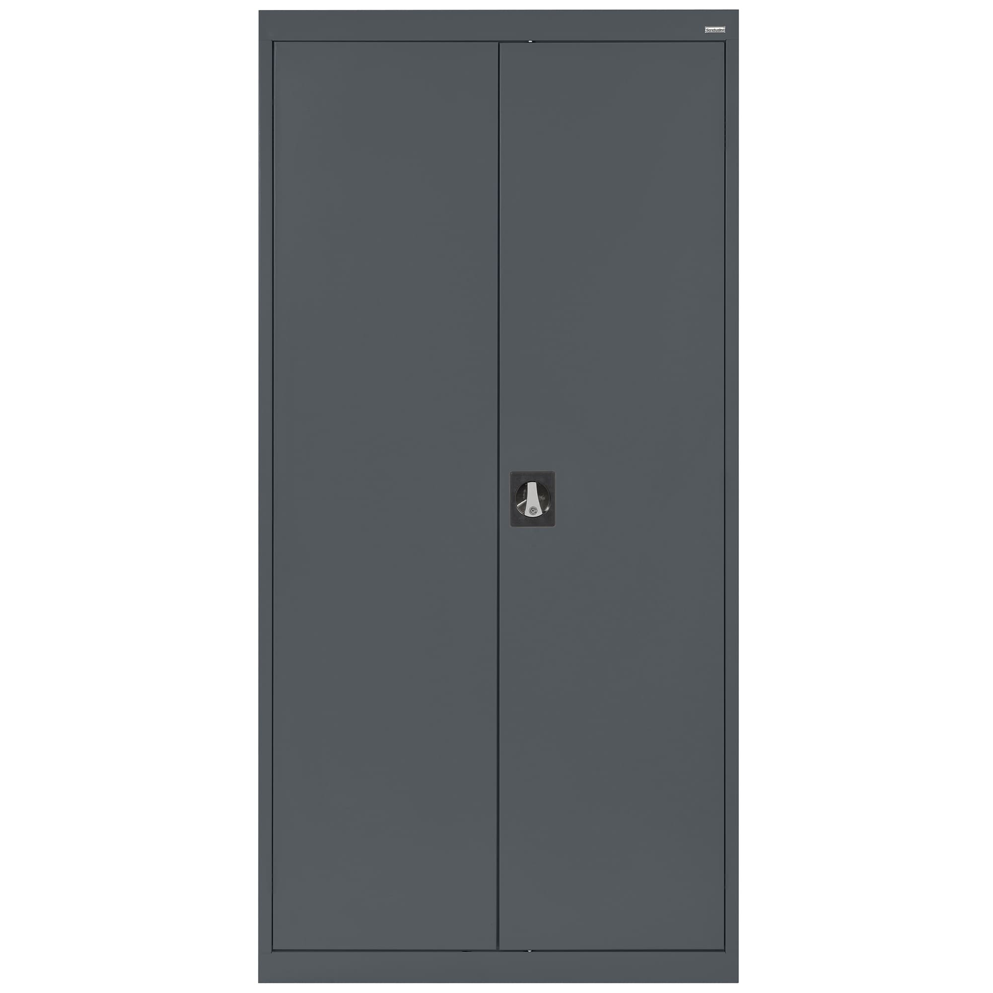Gabinete de garaje independiente de acero en gris de 36 pulgadas de ancho x 72 pulgadas de alto x 18 pulgadas de profundidad Sandusky EACR361872-02
