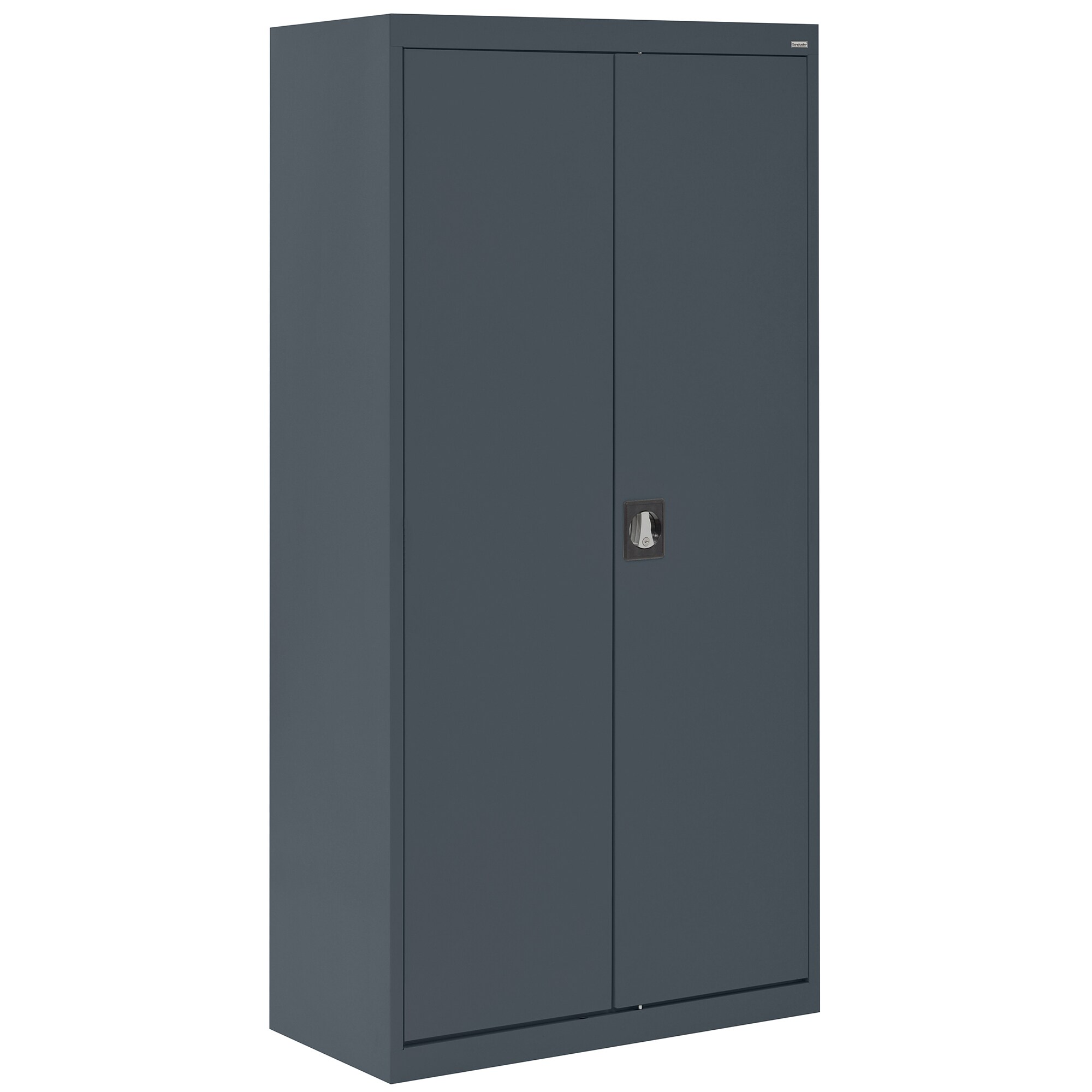 Gabinete de garaje independiente de acero en gris de 36 pulgadas de ancho x 72 pulgadas de alto x 18 pulgadas de profundidad Sandusky EACR361872-02