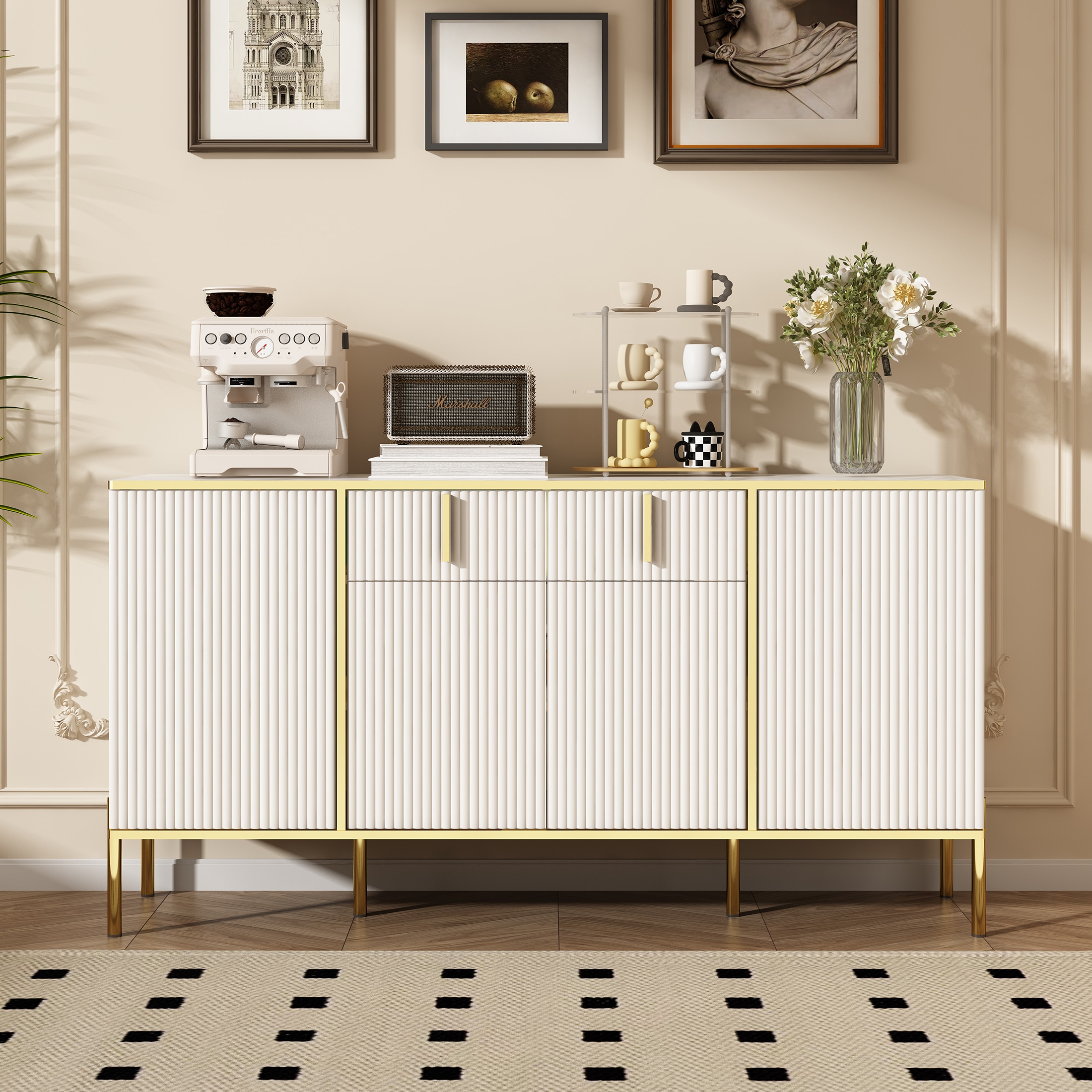 Gabinete de almacenamiento utilitario independiente blanco de MDF de 15.75 pulgadas de ancho x 31.5 pulgadas de alto ZAKLOOP WU1396P178075
