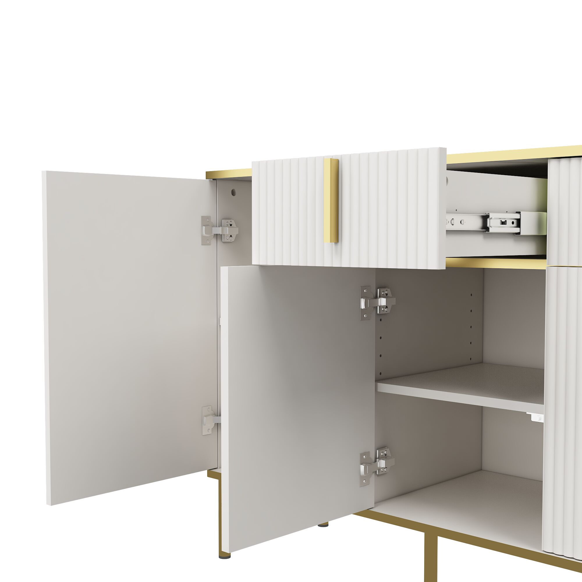 Gabinete de almacenamiento utilitario independiente blanco de MDF de 15.75 pulgadas de ancho x 31.5 pulgadas de alto ZAKLOOP WU1396P178075