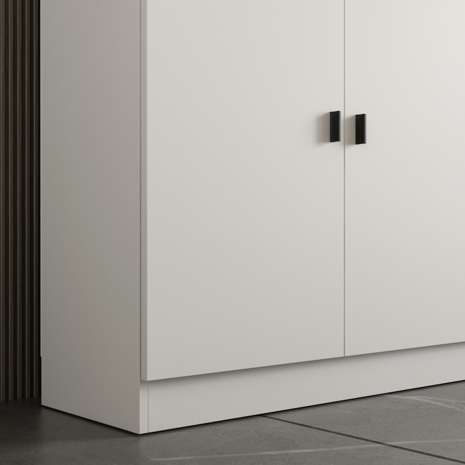 Gabinete de Almacenamiento de Utilidad Independiente Blanco de MDF FUFU&GAGA 47.2 Pulgadas de Ancho x 87.8 Pulgadas de Alto KF210161+163