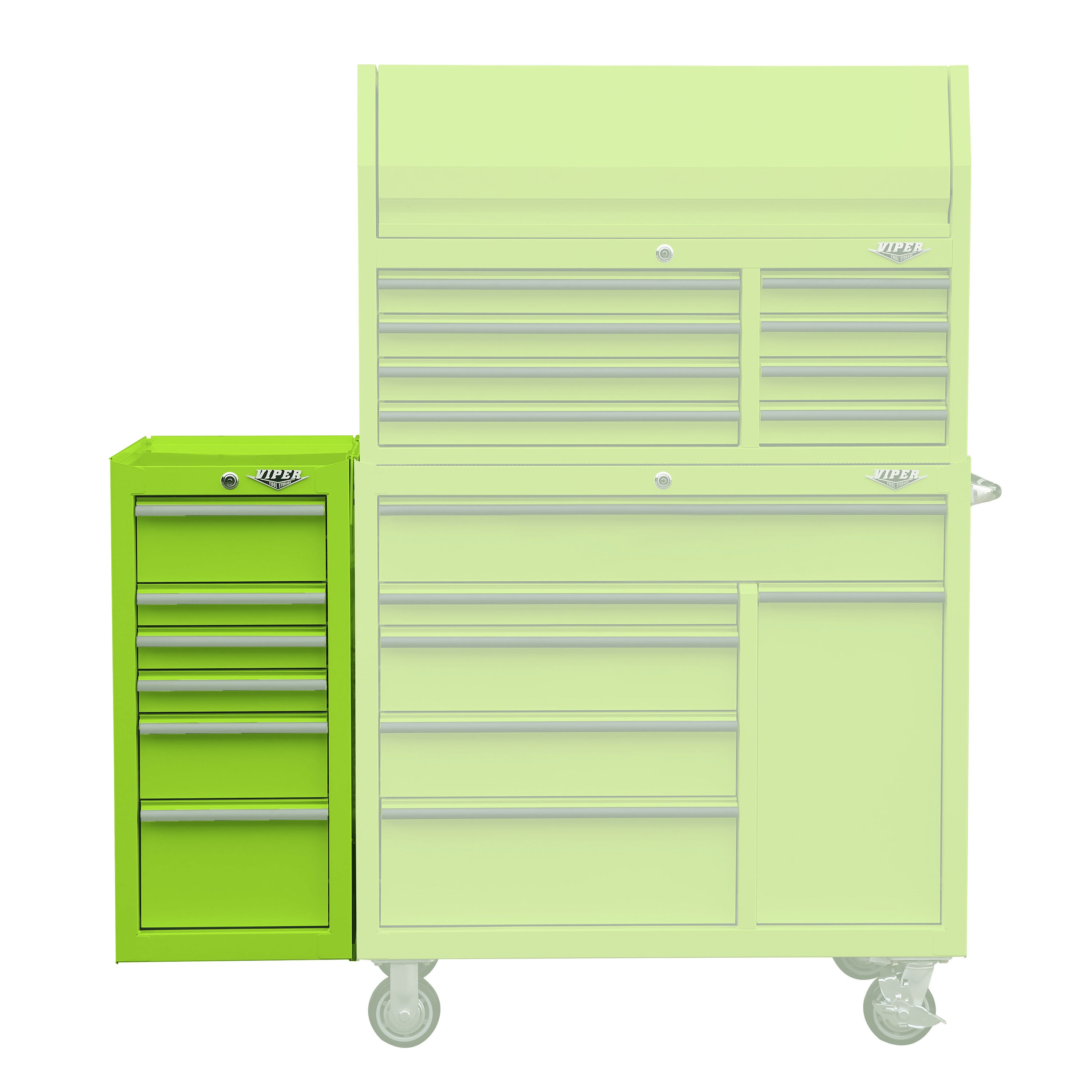 Sistema de almacenamiento para garaje de acero verde lima de 16 pulgadas de ancho x 34.38 pulgadas de alto x 24.63 pulgadas de profundidad V1606SCLG de Viper Tool Storage