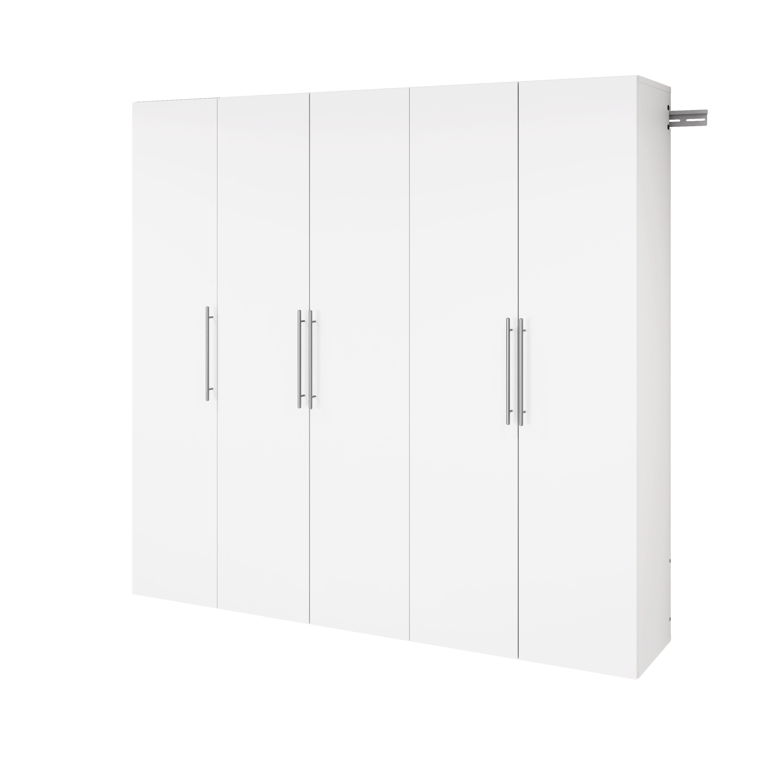 Sistema de Almacenamiento para Garaje HangUps Blanco de Madera Compuesta de 3 Gabinetes de 75 pulgadas de ancho x 72 pulgadas de alto x 16 pulgadas de profundidad WRGW-0718-3M