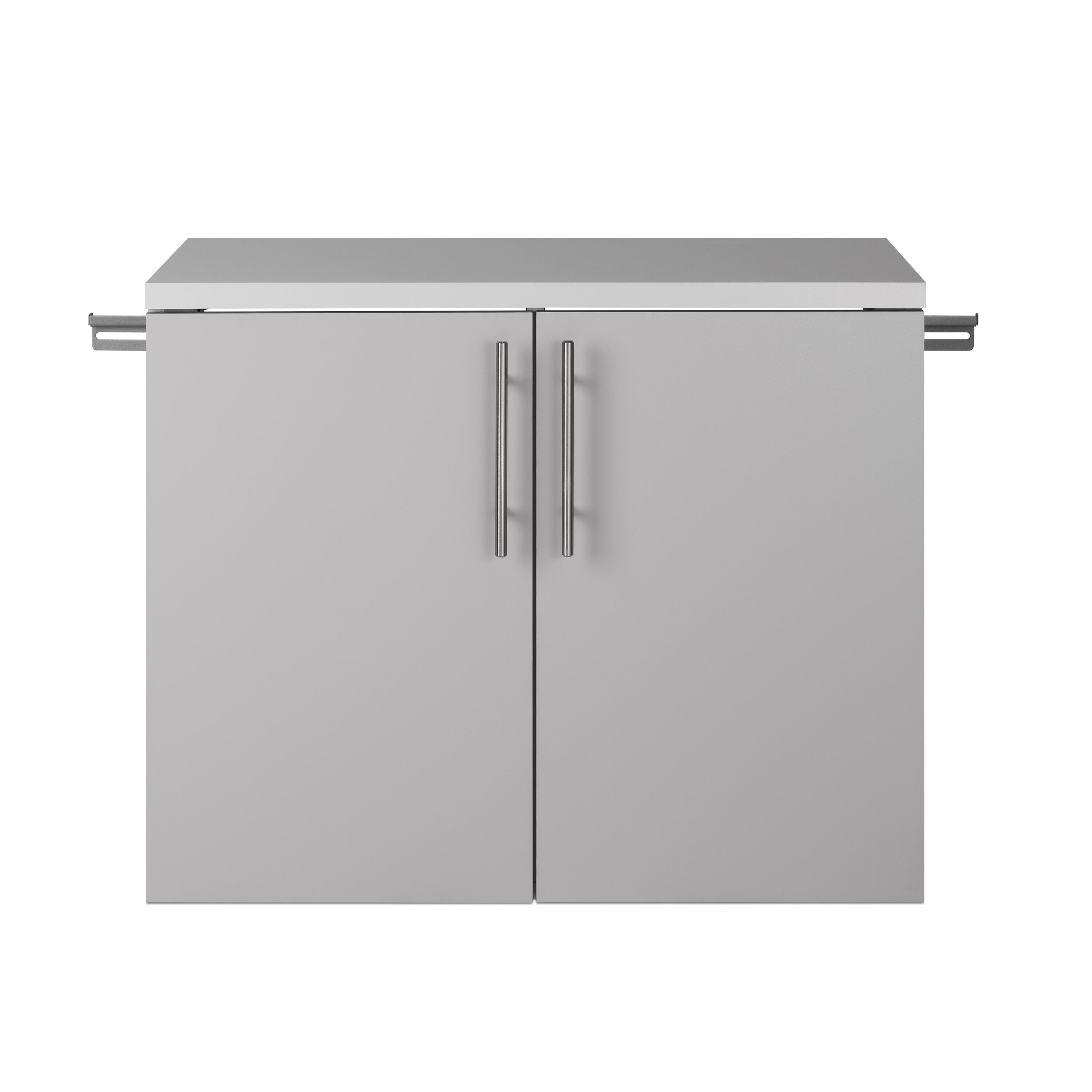 Sistema de almacenamiento para garaje en gris claro de madera compuesta con 3 gabinetes de 48 pulgadas de ancho x 72 pulgadas de alto x 20 pulgadas de profundidad Prepac GRGW-0710-3M