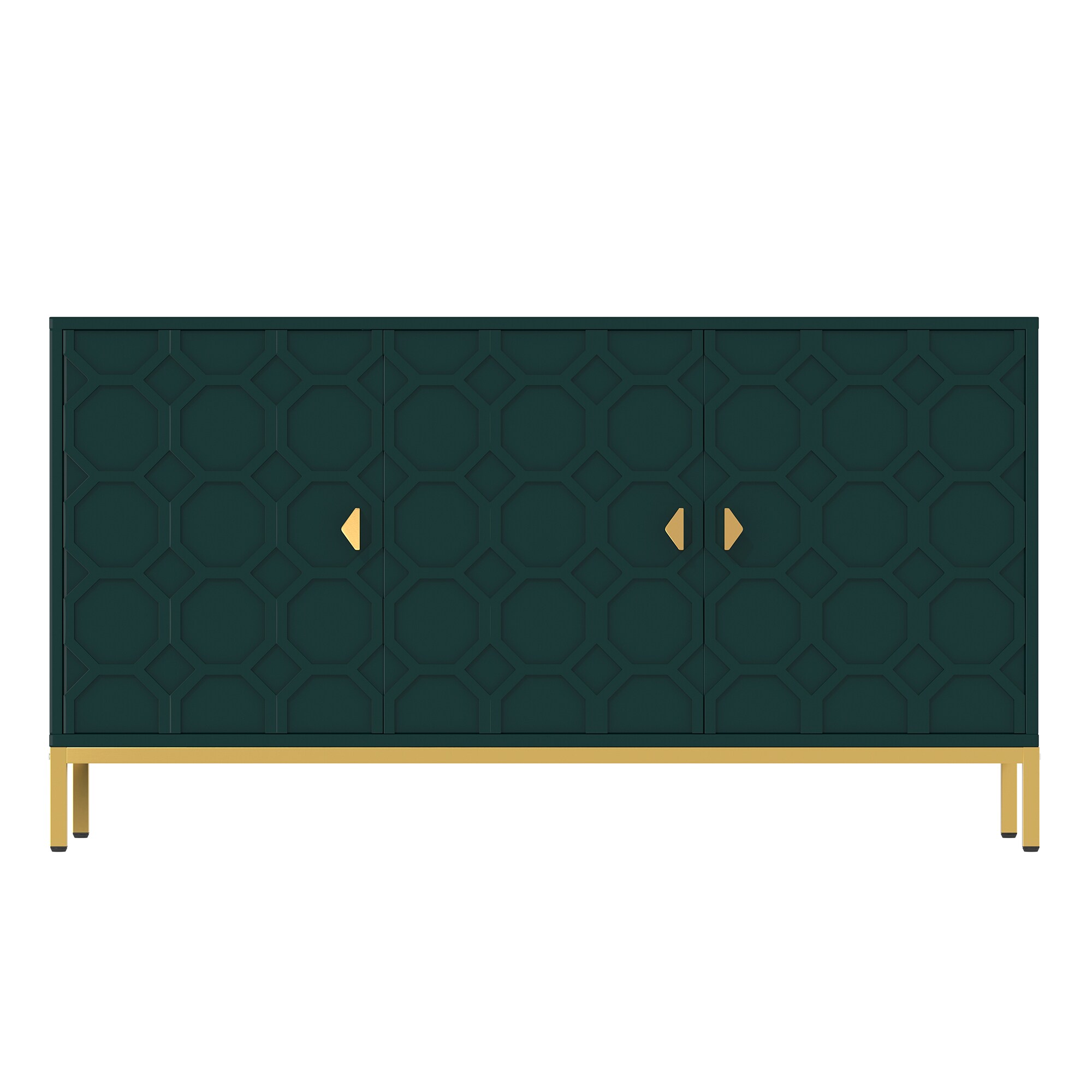 Gabinete de Almacenamiento de Utilidad Independiente Verde de MDF de 15.75 pulgadas de ancho x 26.25 pulgadas de alto Clihome CL-006-GR-01