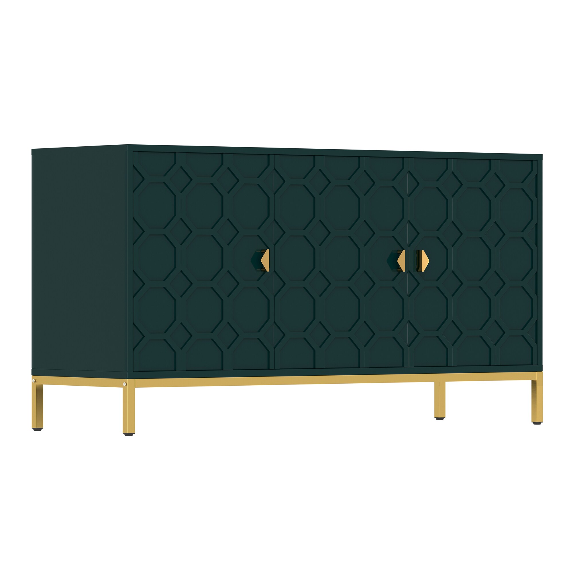 Gabinete de Almacenamiento de Utilidad Independiente Verde de MDF de 15.75 pulgadas de ancho x 26.25 pulgadas de alto Clihome CL-006-GR-01