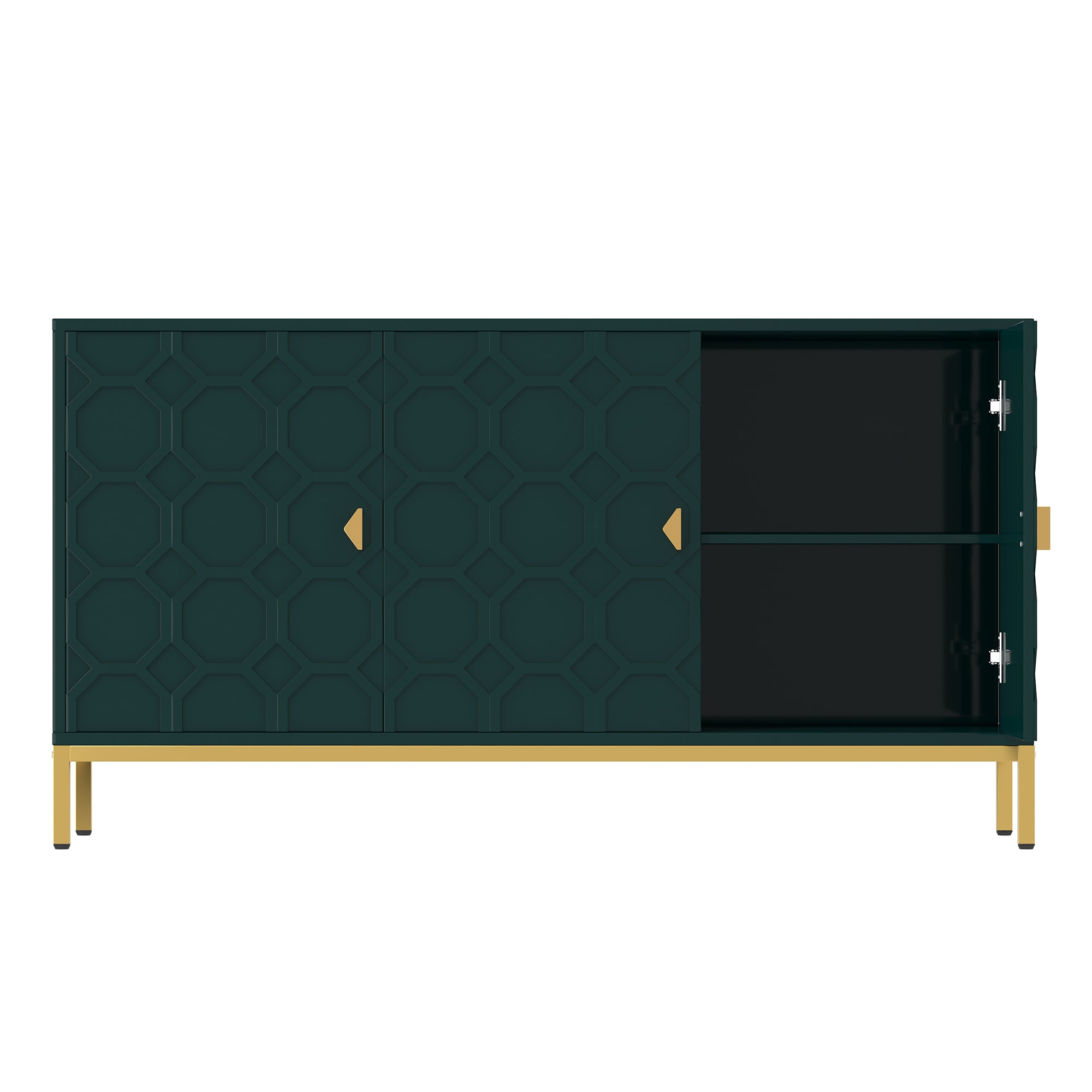 Gabinete de Almacenamiento de Utilidad Independiente Verde de MDF de 15.75 pulgadas de ancho x 26.25 pulgadas de alto Clihome CL-006-GR-01