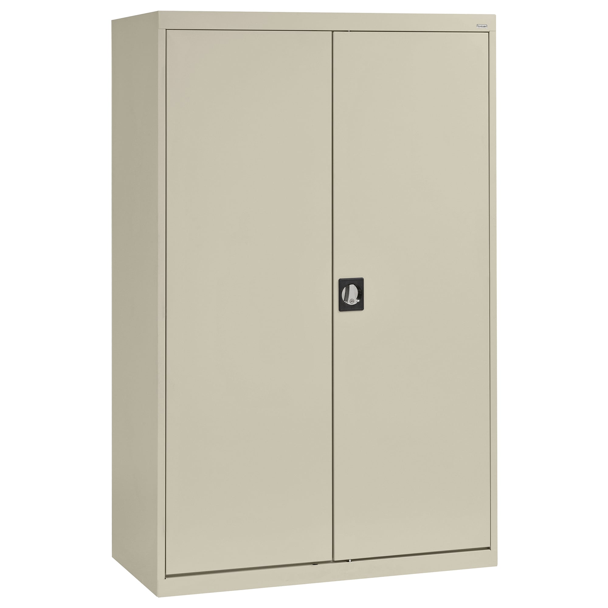 Gabinete de garaje de acero independiente Sandusky de 46 pulgadas de ancho x 72 pulgadas de alto x 24 pulgadas de profundidad en color marrón/beige EACR462472-07