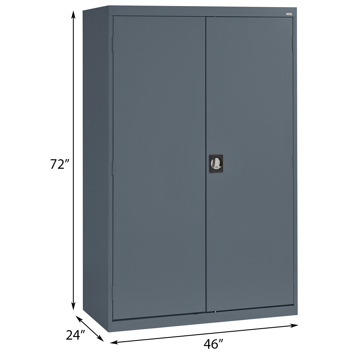 Gabinete de garaje independiente de acero en gris de 46 pulgadas de ancho x 72 pulgadas de alto x 24 pulgadas de profundidad Sandusky EACR462472-02