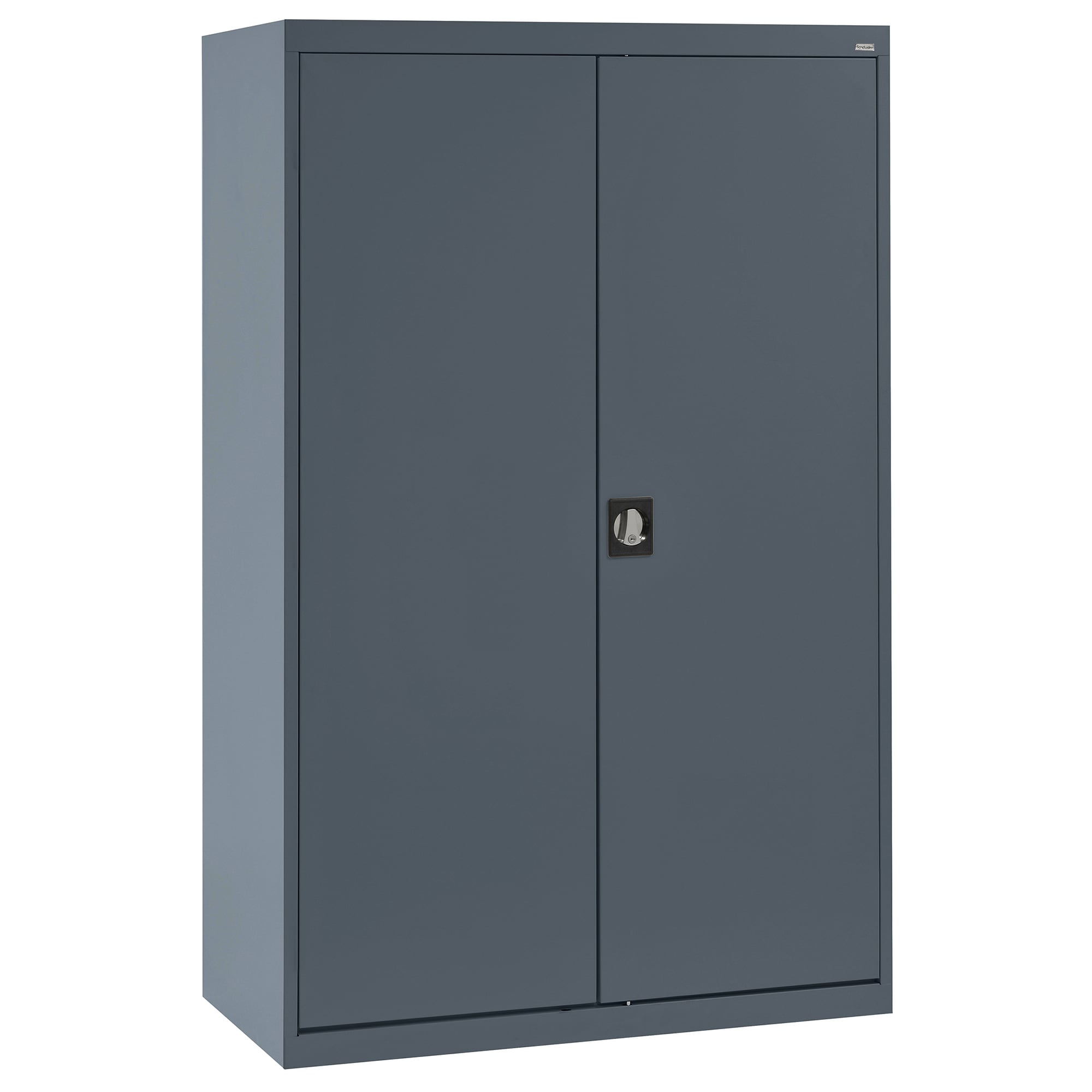 Gabinete de garaje independiente de acero en gris de 46 pulgadas de ancho x 72 pulgadas de alto x 24 pulgadas de profundidad Sandusky EACR462472-02