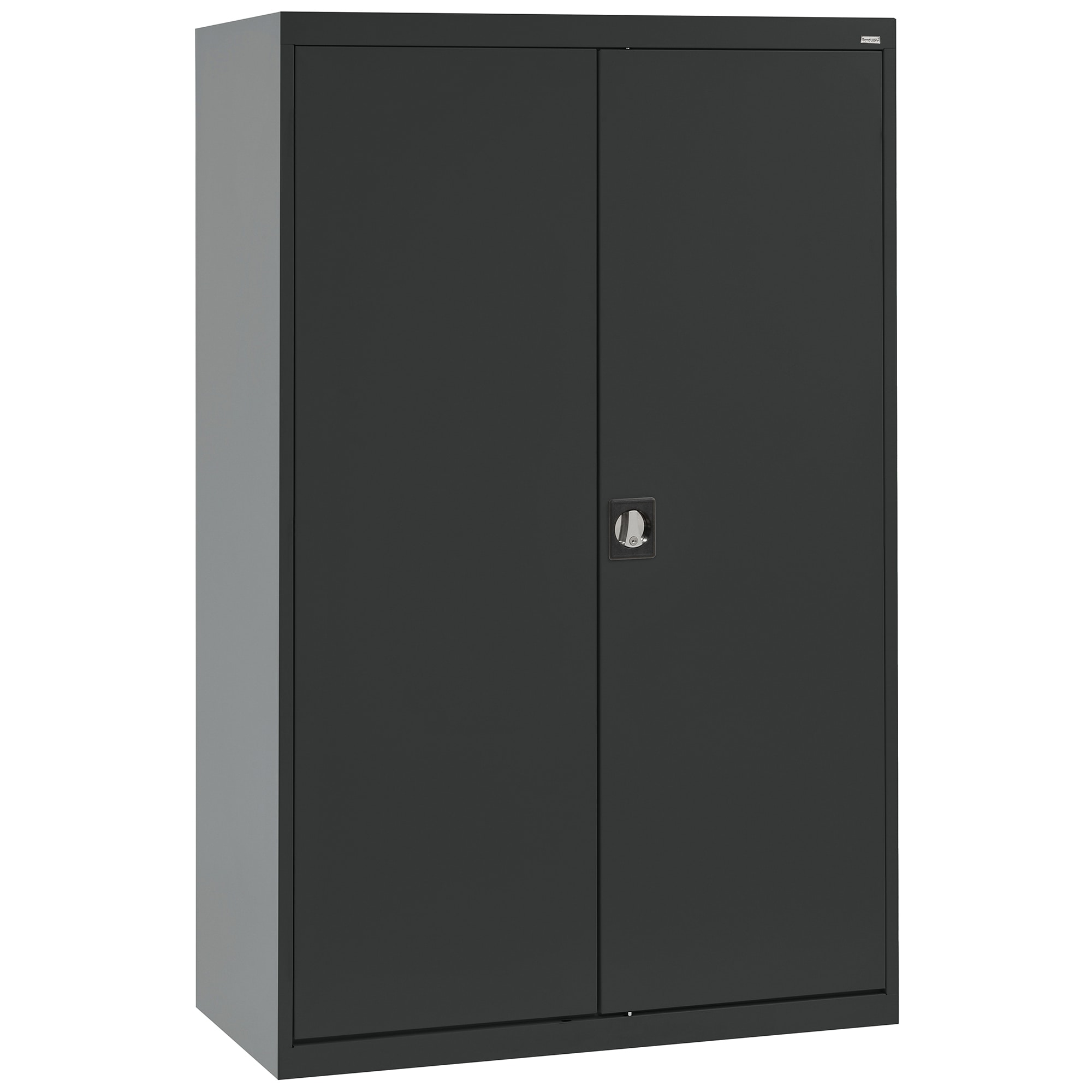 Gabinete de garaje independiente de acero en color negro de 46 pulgadas de ancho x 72 pulgadas de alto x 24 pulgadas de profundidad Sandusky EACR462472-09