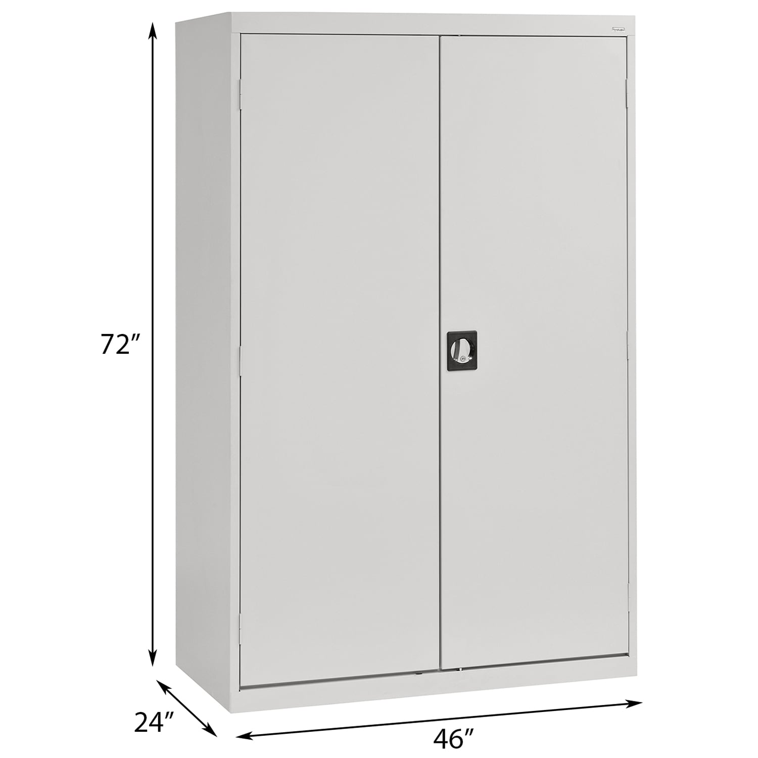 Gabinete de garaje de acero independiente en gris de 46 pulgadas de ancho x 72 pulgadas de alto x 24 pulgadas de profundidad en Sandusky EACR462472-05
