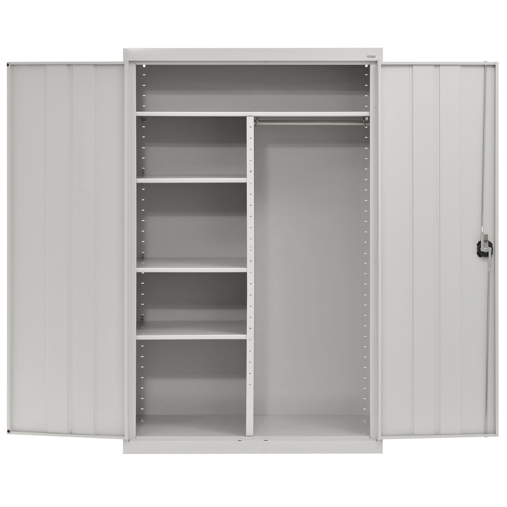Gabinete de garaje de acero independiente en gris de 46 pulgadas de ancho x 72 pulgadas de alto x 24 pulgadas de profundidad en Sandusky EACR462472-05