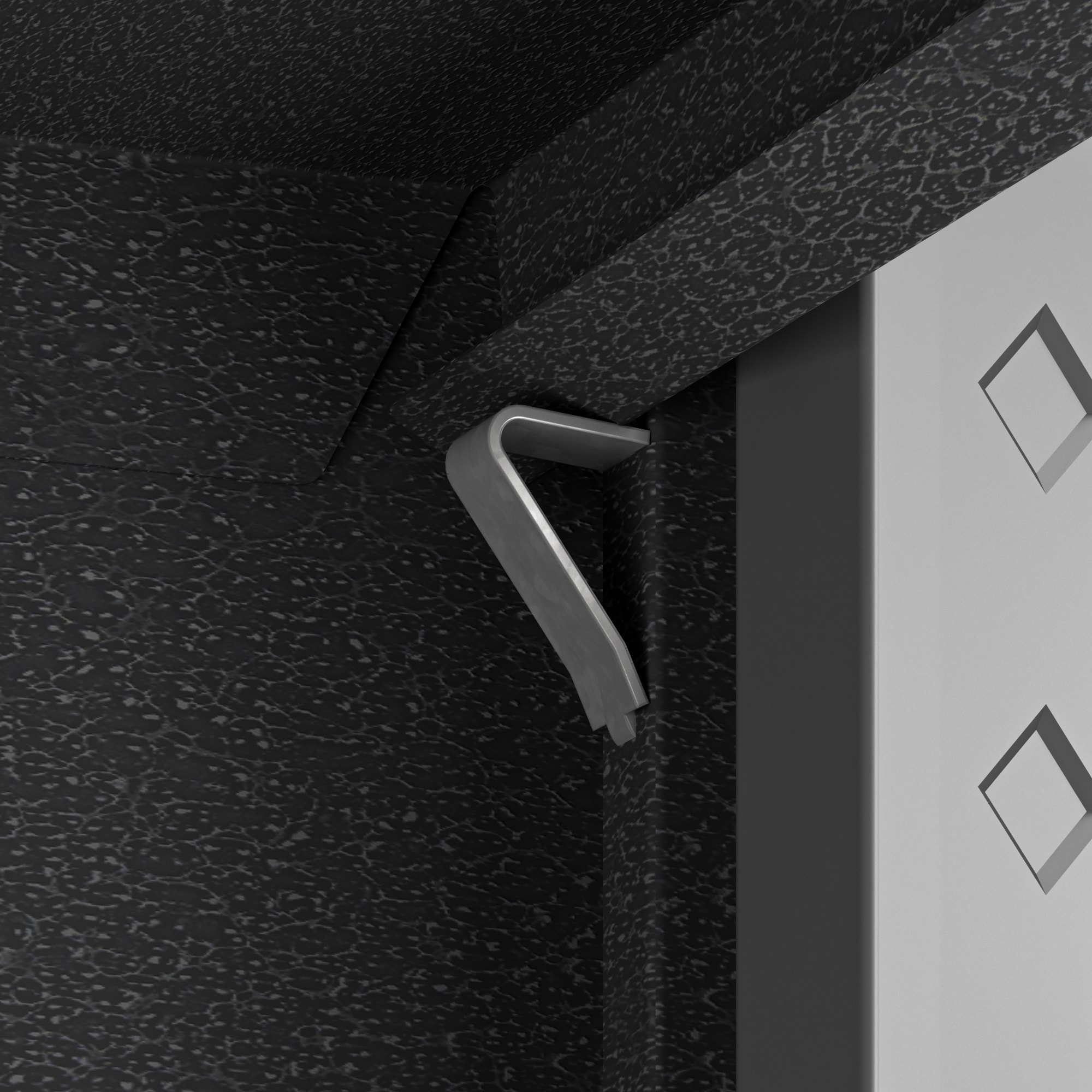 Gabinete de garaje de aluminio montado en la pared Manhattan Comfort Fortress de 30 pulgadas de ancho x 30.3 pulgadas de alto x 12.5 pulgadas de profundidad en color gris