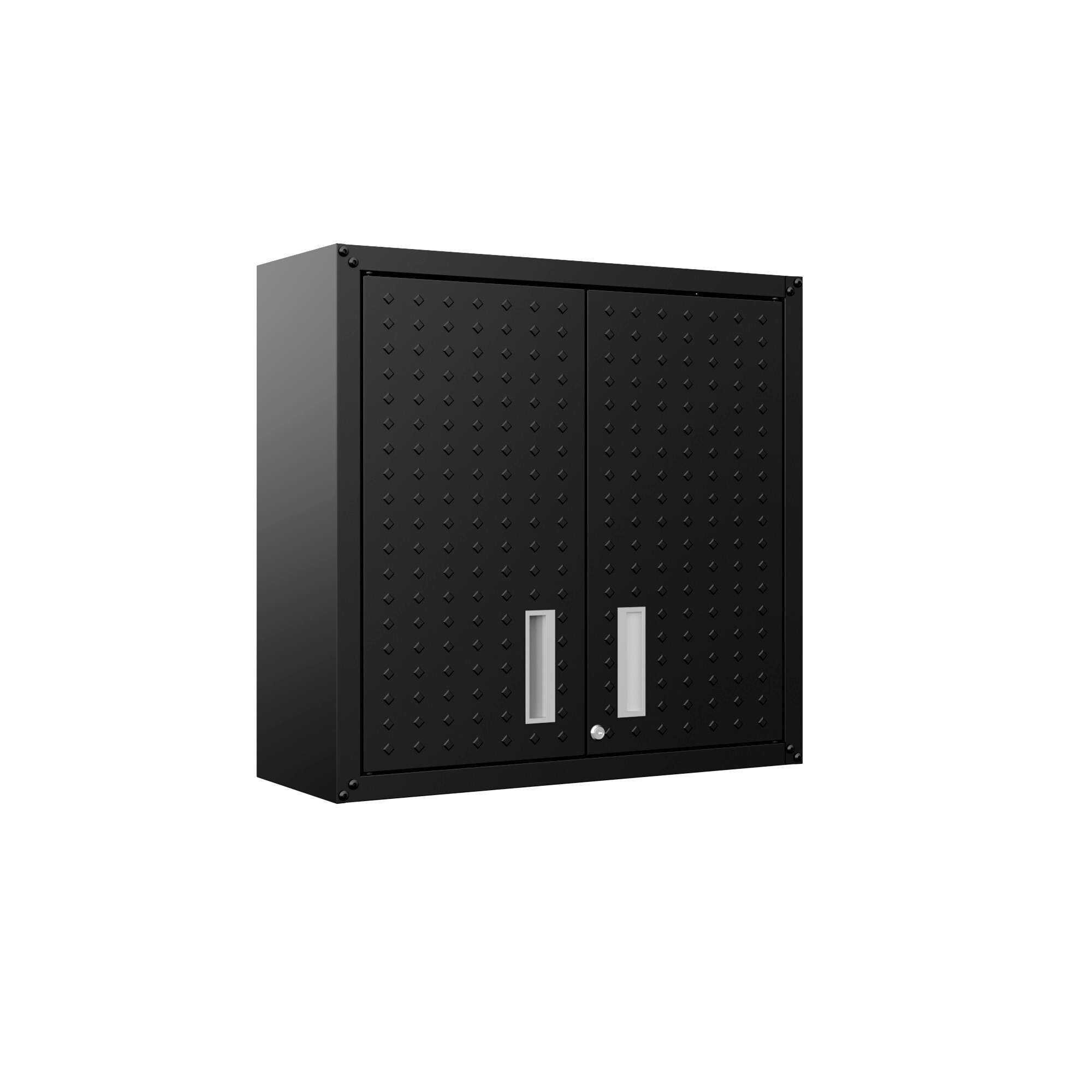Gabinete de garaje de aluminio montado en la pared Manhattan Comfort Fortress de 30 pulgadas de ancho x 30.3 pulgadas de alto x 12.5 pulgadas de profundidad en gris 5GMC-CH